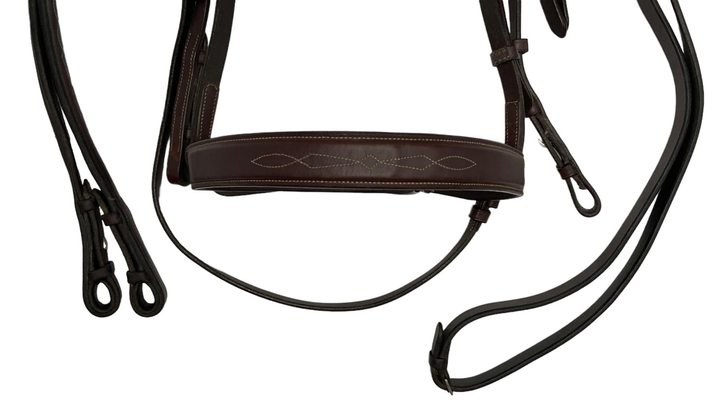 Arc de Triomphe Hunter Bridle with Reins - Brown - Full