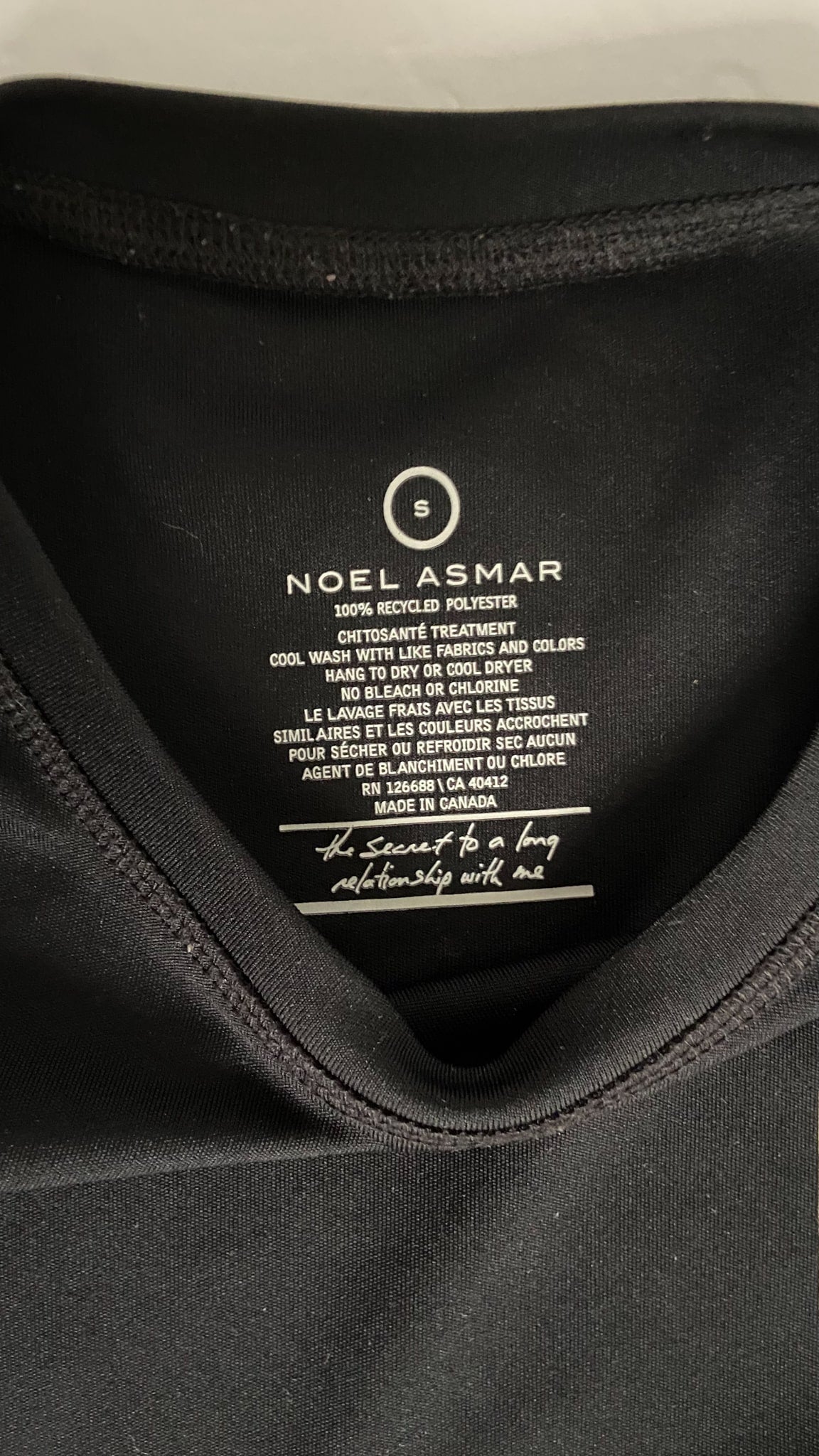 Noel Asmar Sustainable Long Sleeve Top - Black - Women's Small