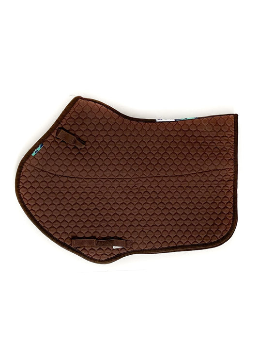 Nuumed HiWither Wool Close Contact Saddle Pad - Brown - Medium (16" - 17")