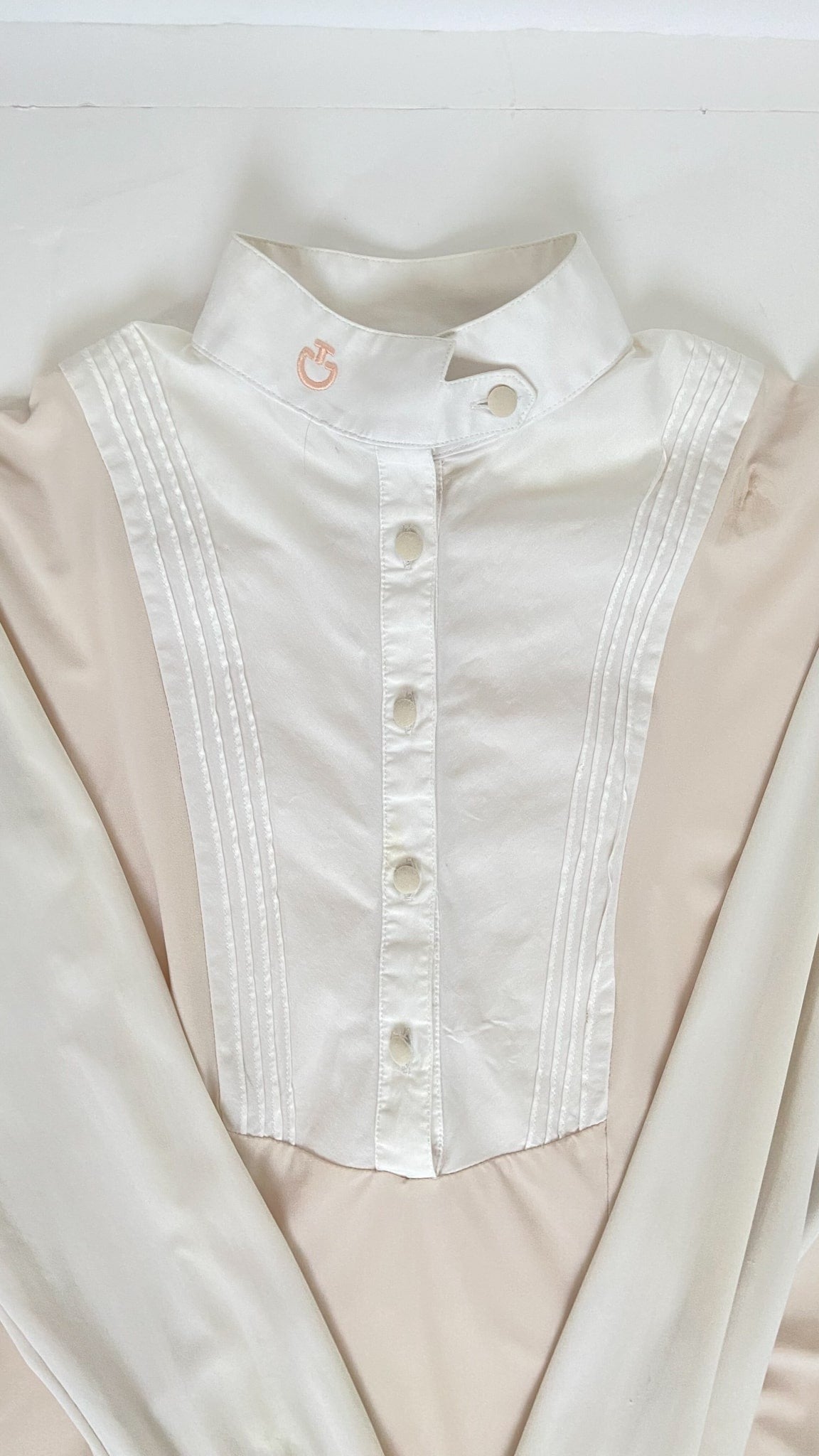 Cavalleria Toscana Competition Shirt - Blush/White - Women's XS
