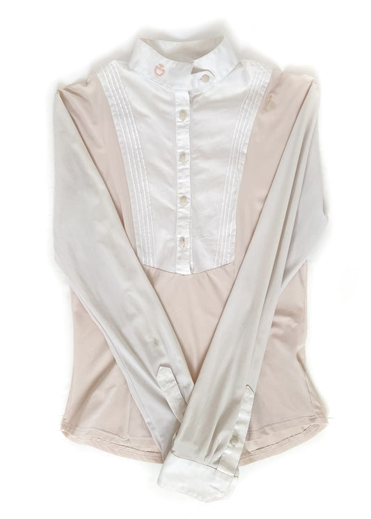 Cavalleria Toscana Competition Shirt - Blush/White - Women's XS