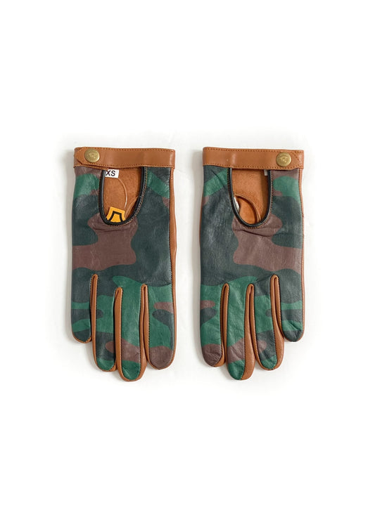 Equestriess Atelier Leather Derby Gloves - Camo - XS