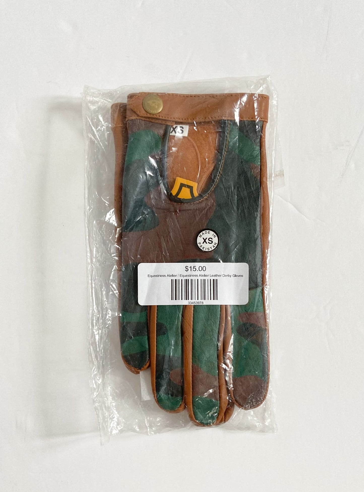 Equestriess Atelier Leather Derby Gloves - Camo - XS