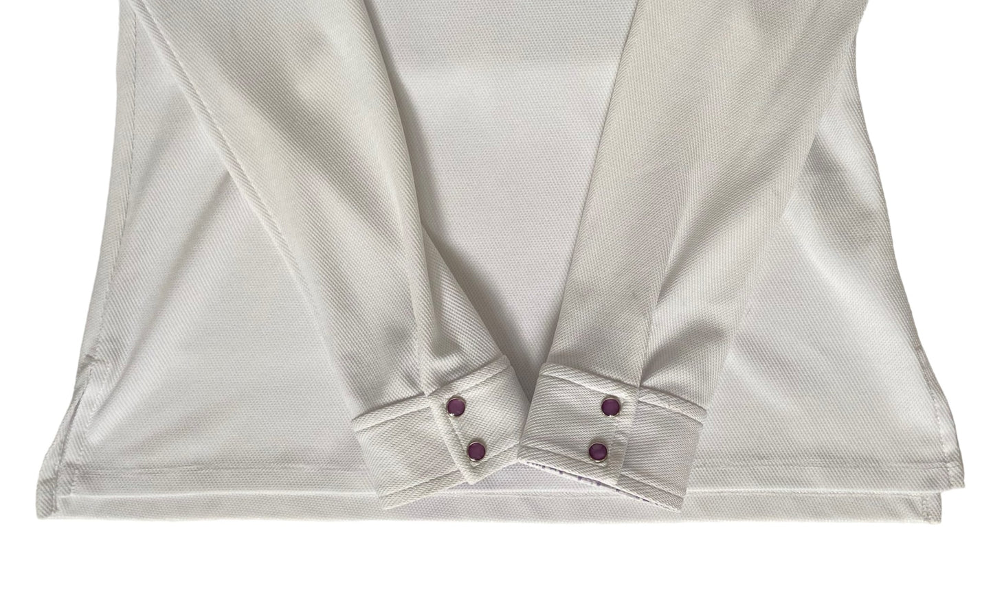 ECE Equestrian Short Sleeve Show Shirt - White - Medium