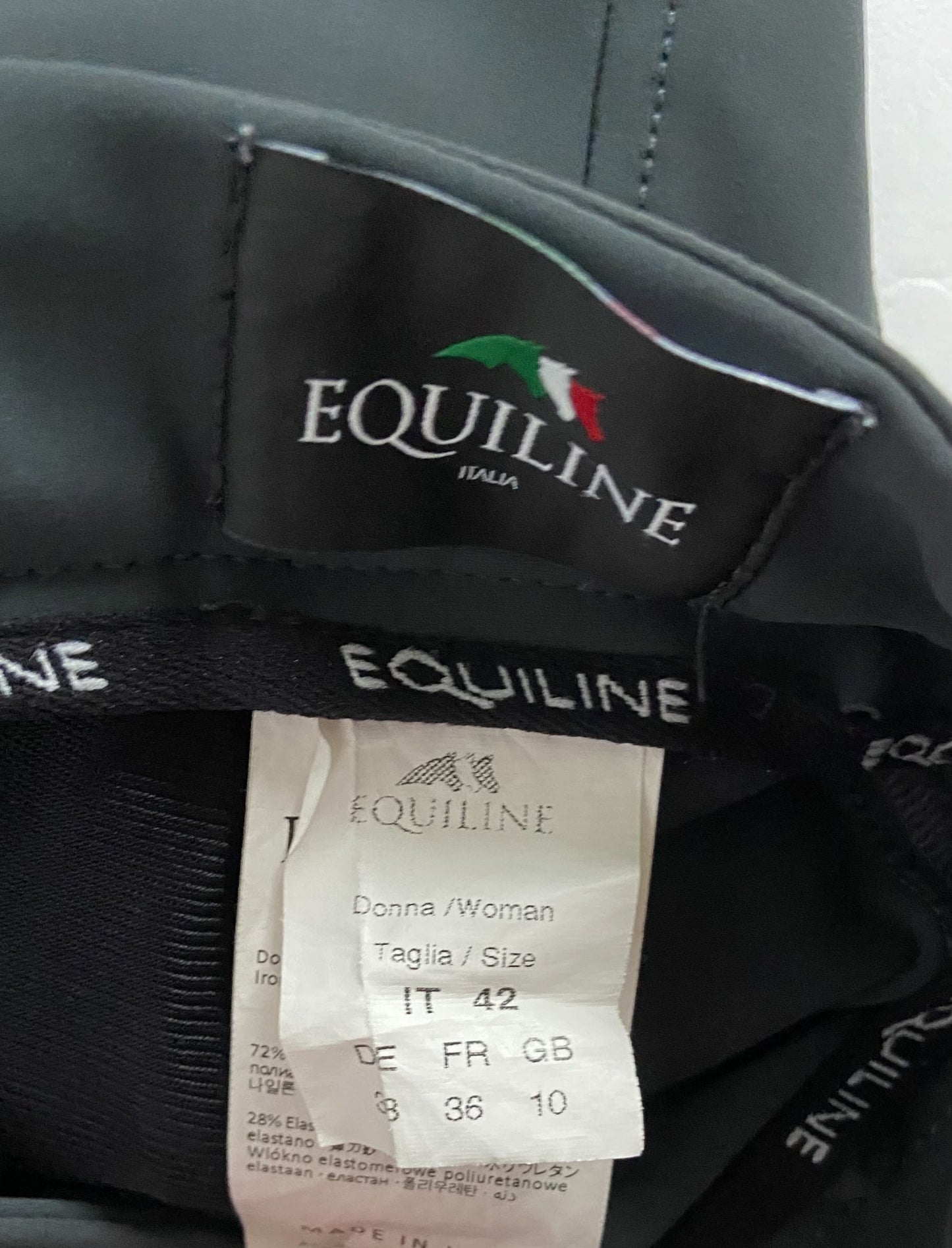 Equiline Cantak B-Move Light Ladies Knee Grip Breeches - Blue/Grey - Women's 26/27 (IT42)