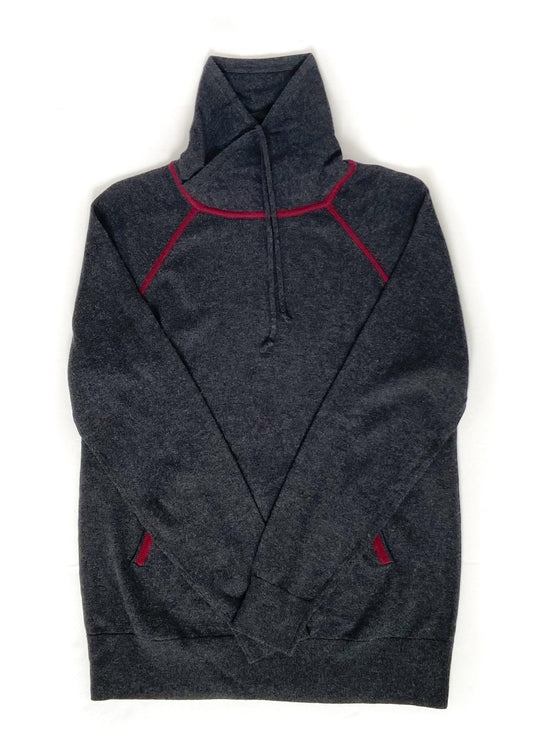 Essex Classics Charlize Funnel Neck Sweater - Grey - Large