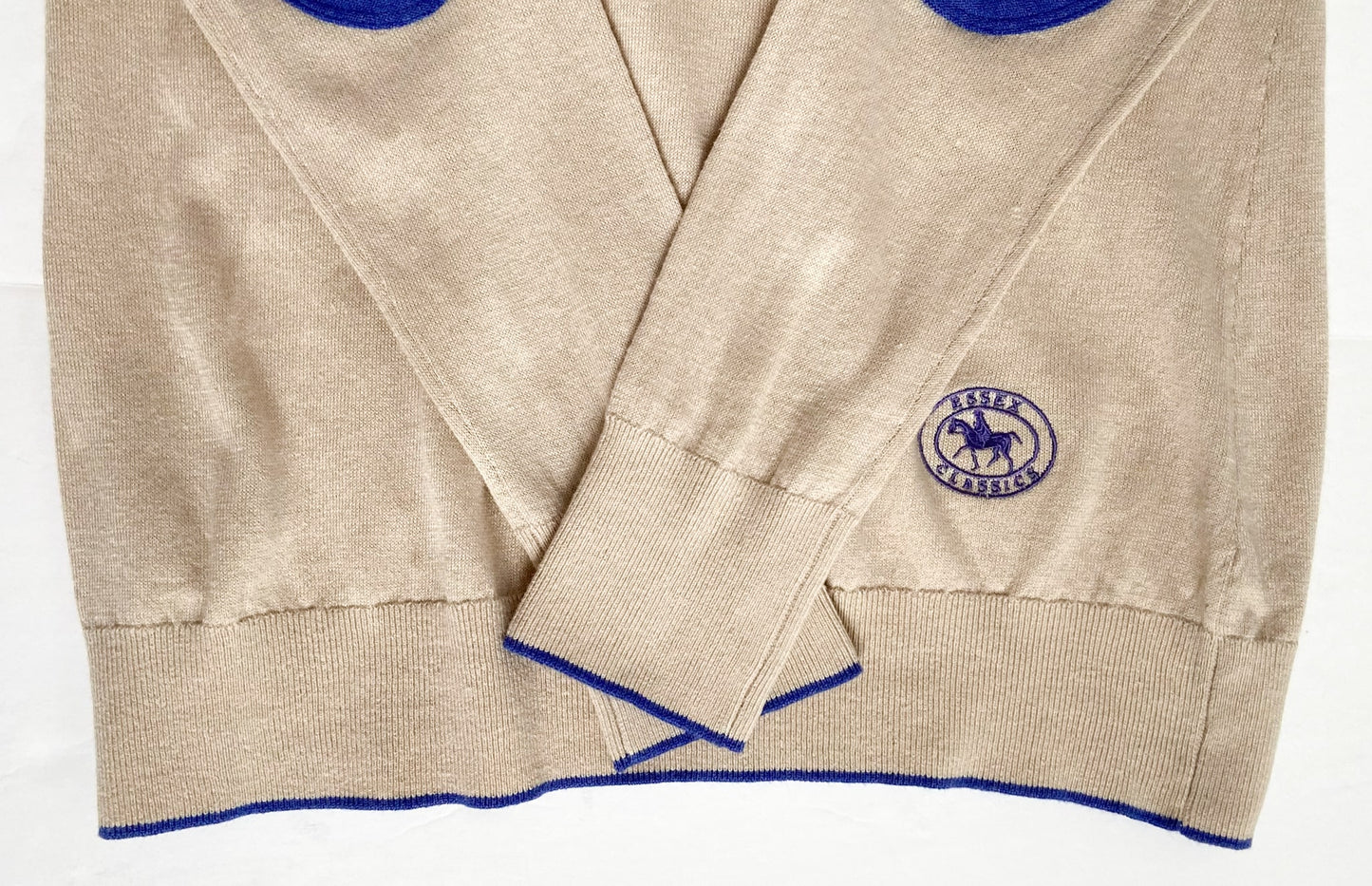 Essex Classics Trey V-Neck Sweater - Large - Oatmeal