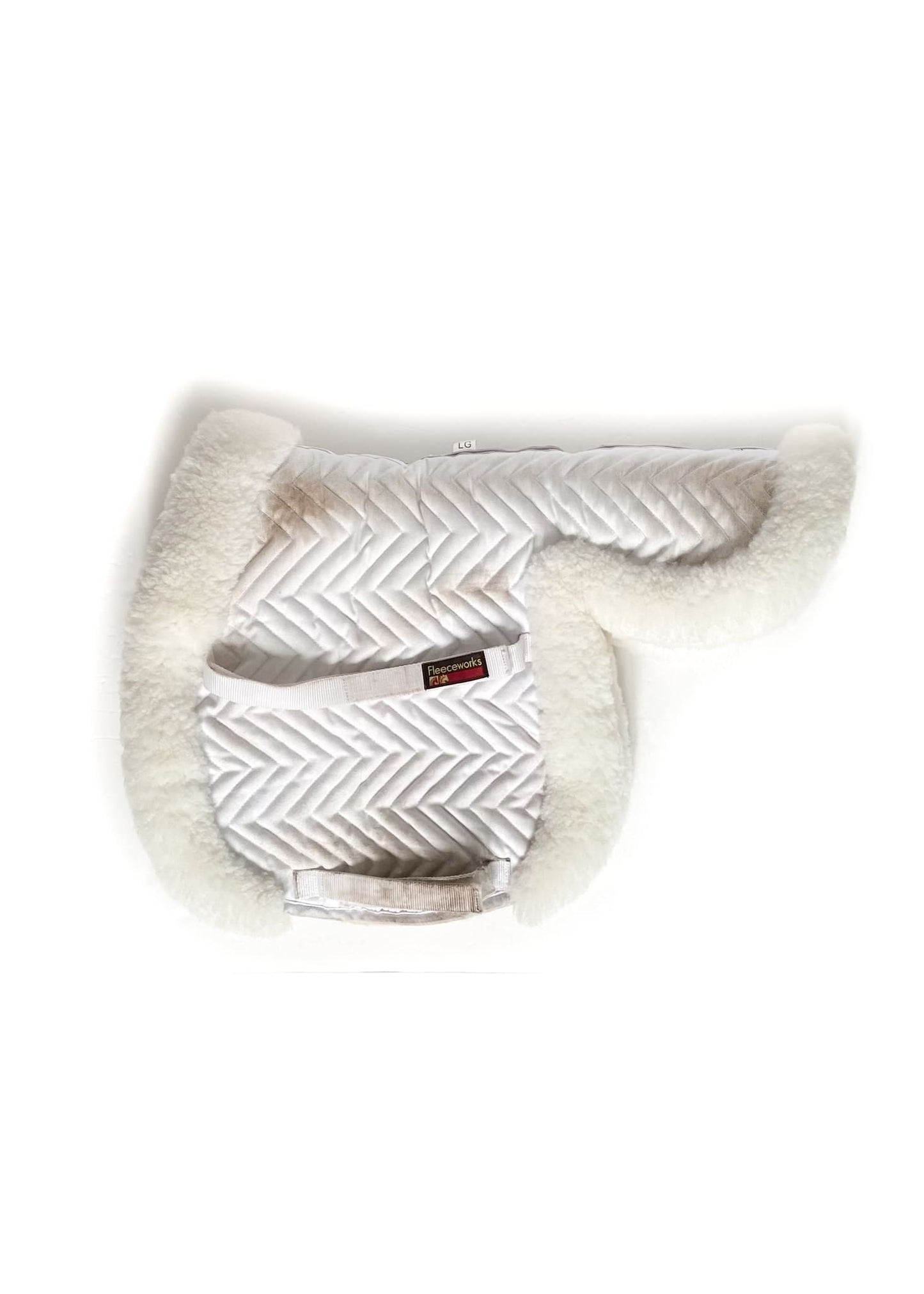 Fleeceworks Sheepskin Hunter Pad - White - Large (17")