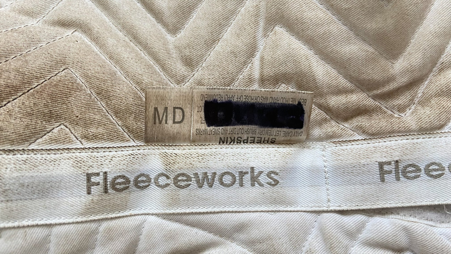 Fleeceworks Perfect Balance Shimmable Half Pad - White - Medium (17")
