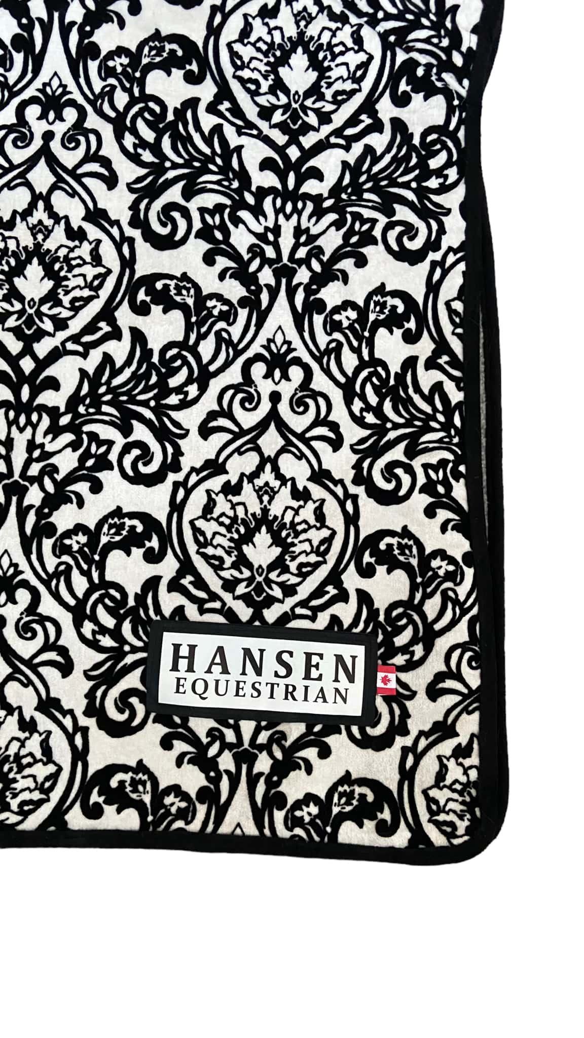 Hanson Equestrian Lush Velvet & Fleece Quarter Sheet - Black/White - Medium