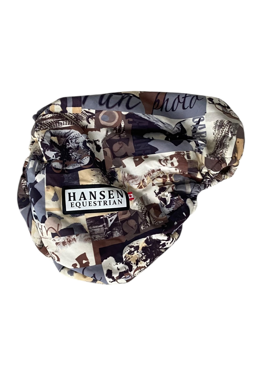 Hansen Equestrian Lush Velvet Saddle Cover - Tan/Blue - All Purpose