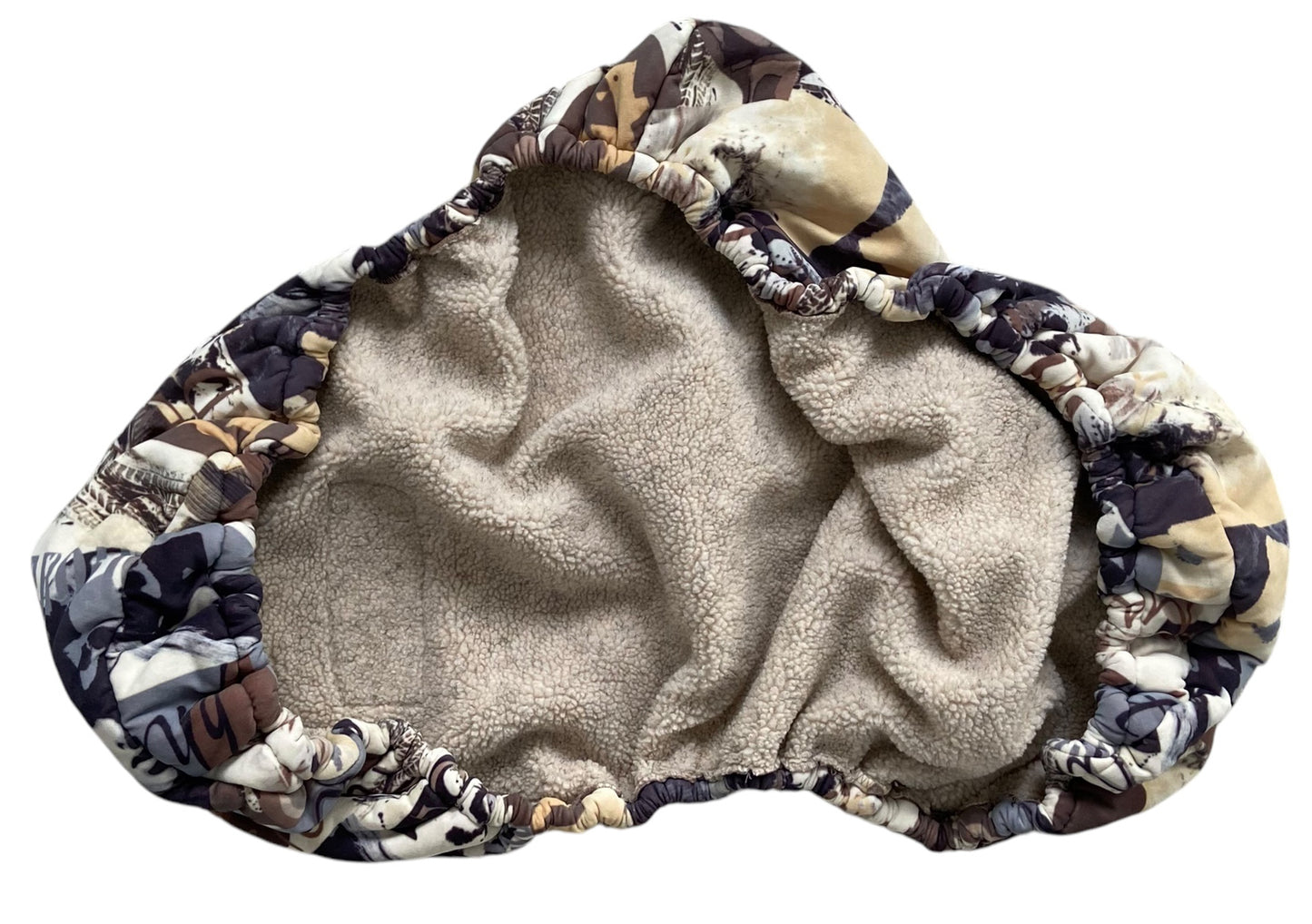 Hansen Equestrian Lush Velvet Saddle Cover - Tan/Blue - All Purpose