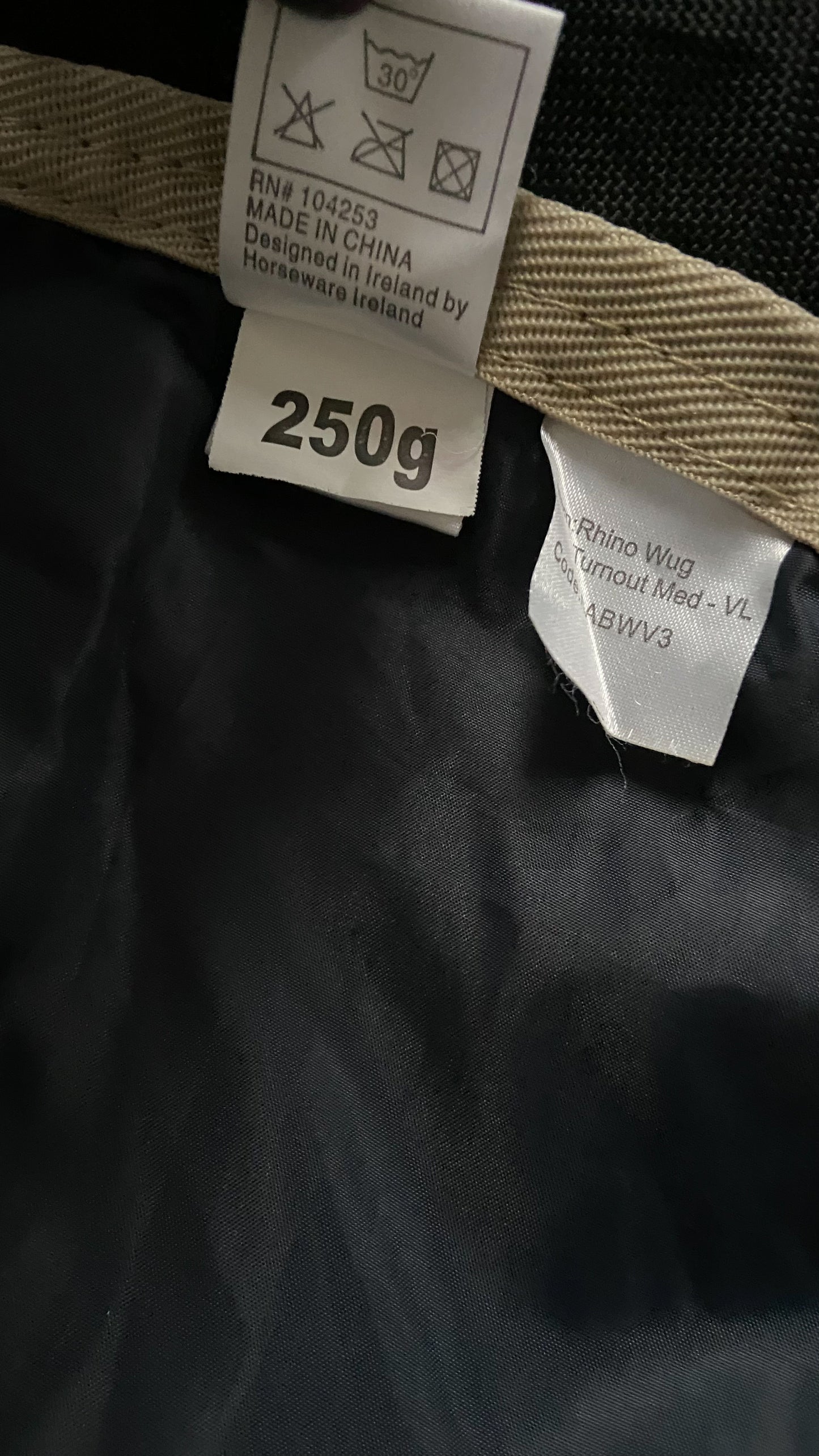 Horseware Rhino Wug Turnout with Vari-Layer (250g) - Black Plaid - 81"