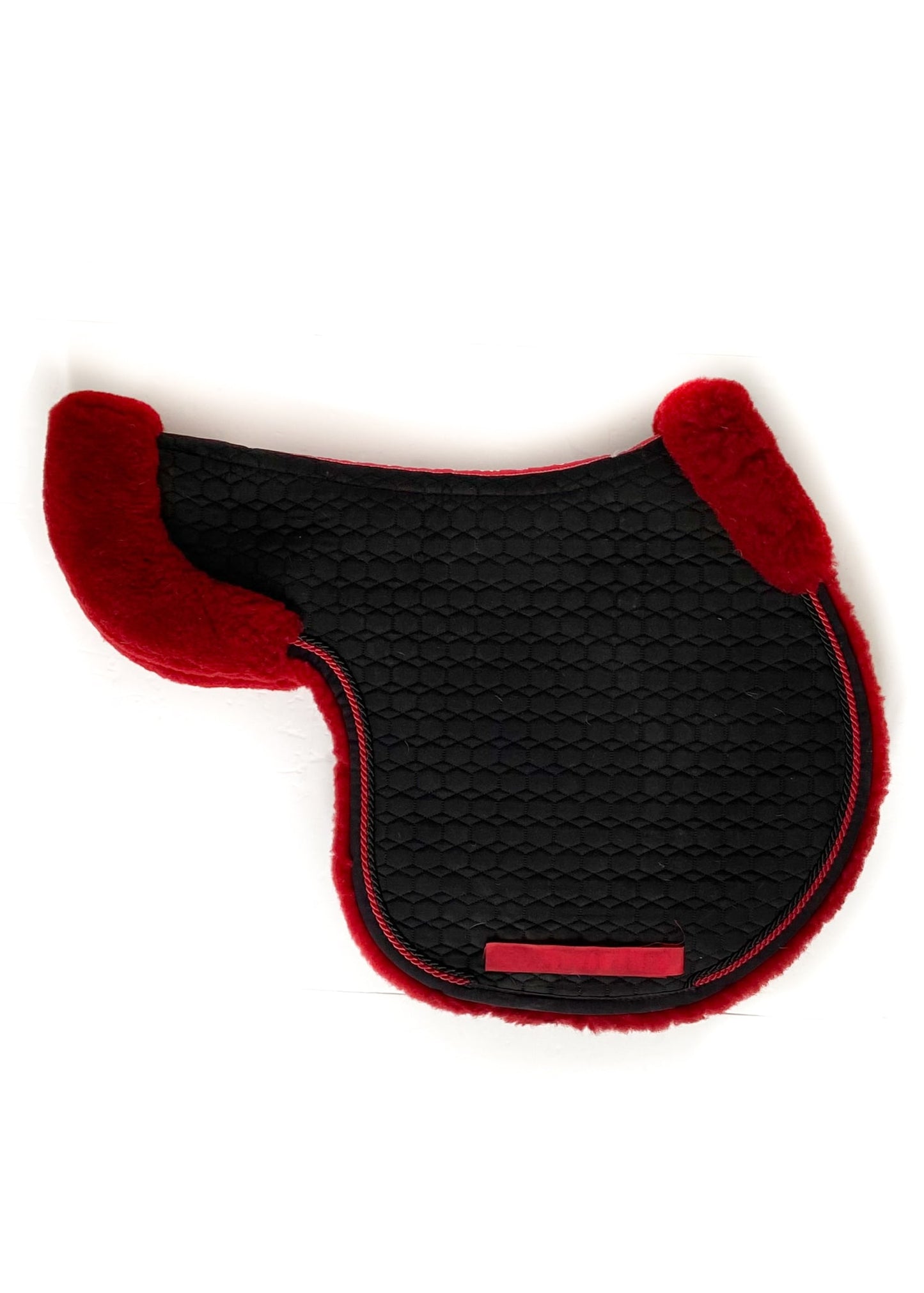 Mattes Sheepskin Hunter Pad - Black & Red - Large