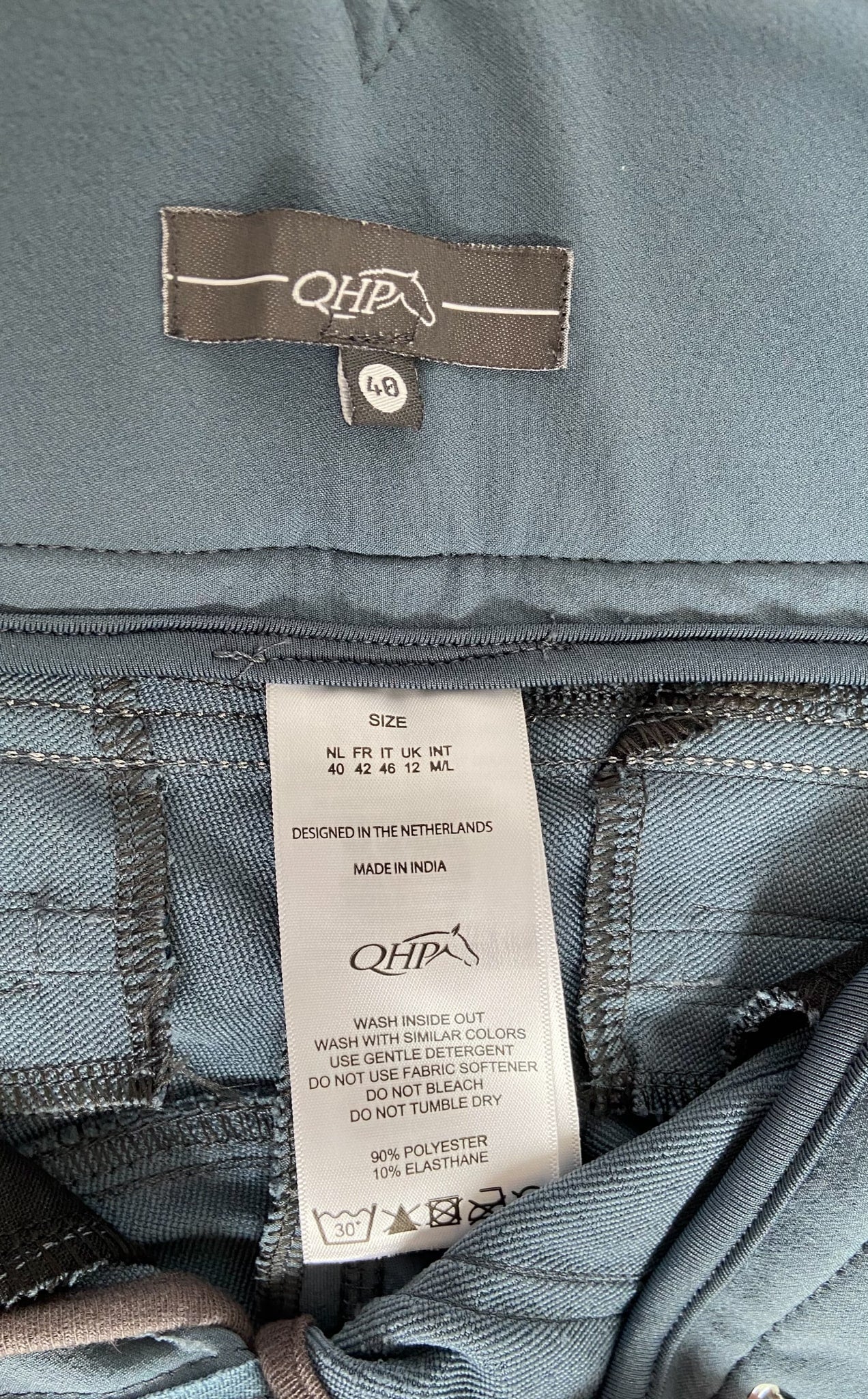 QHP Maxime Full Seat Breeches - Steel Blue - Women's 28