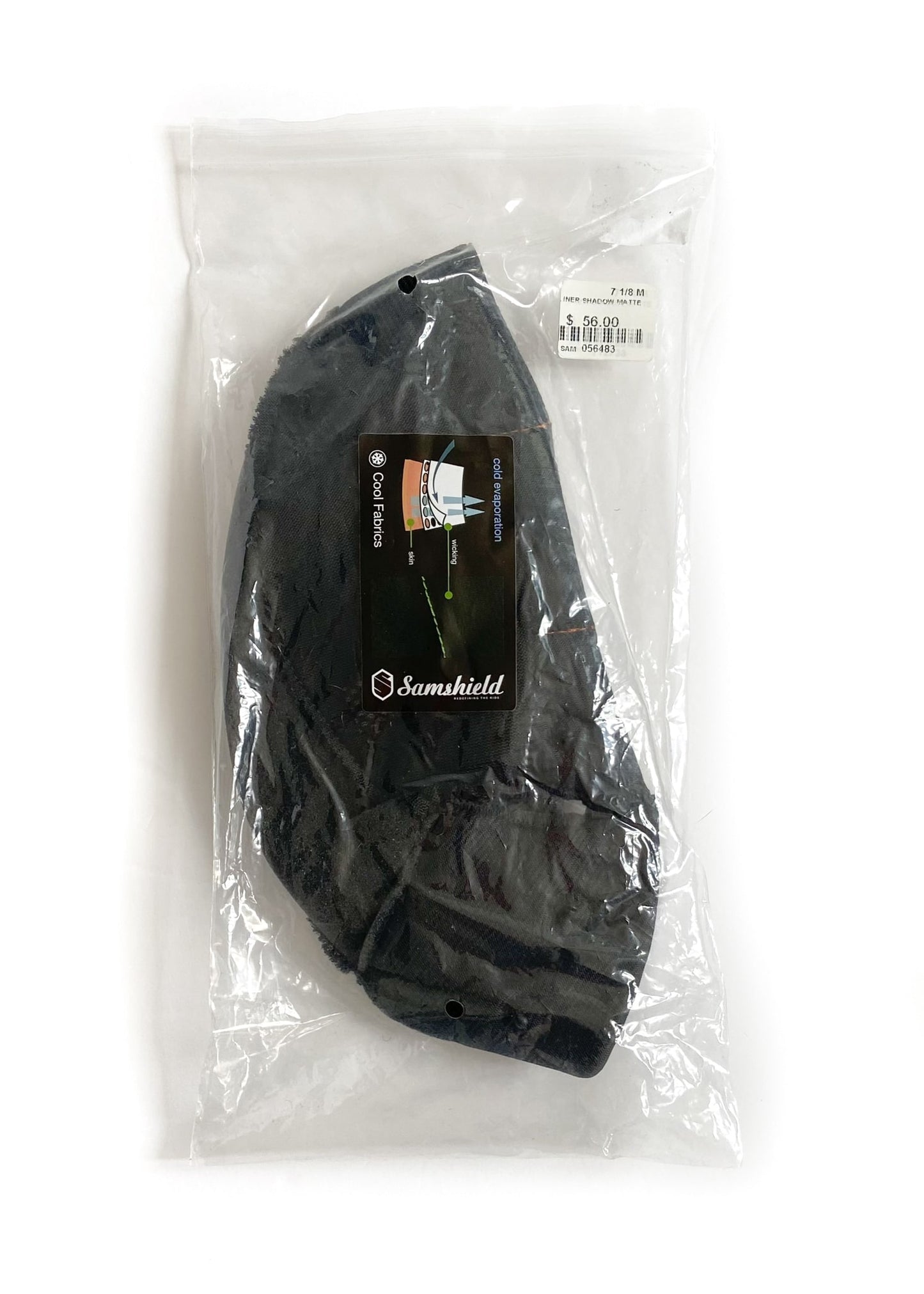 Samshield Shadow Matte Helmet Liner - Black - 7 1/8 (M)