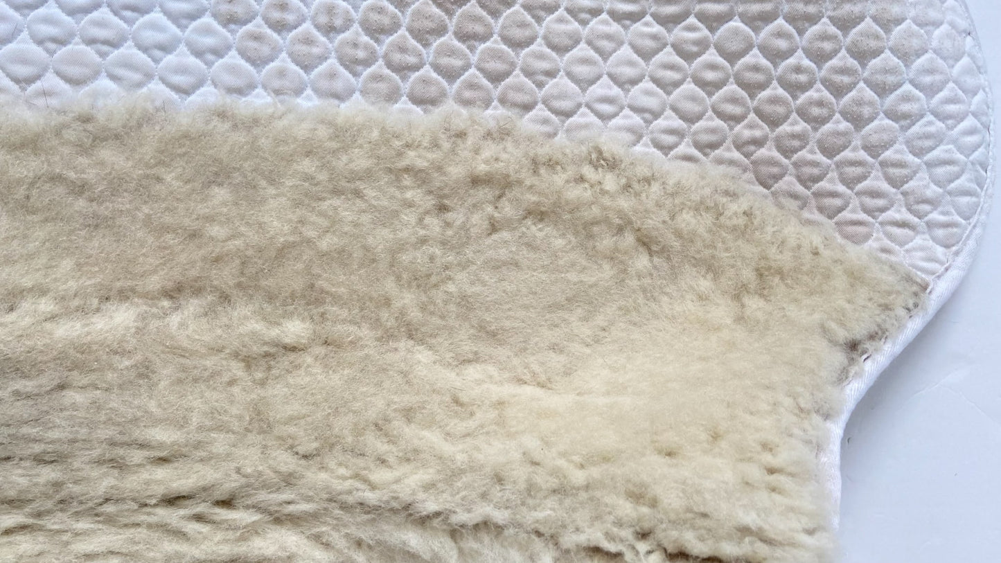 Nuumed HiWither Wool Close Contact Saddle Pad - White - Medium (16" - 17")