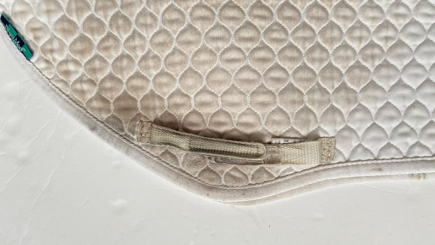 Nuumed HiWither Wool Close Contact Saddle Pad - White - Medium (16" - 17")