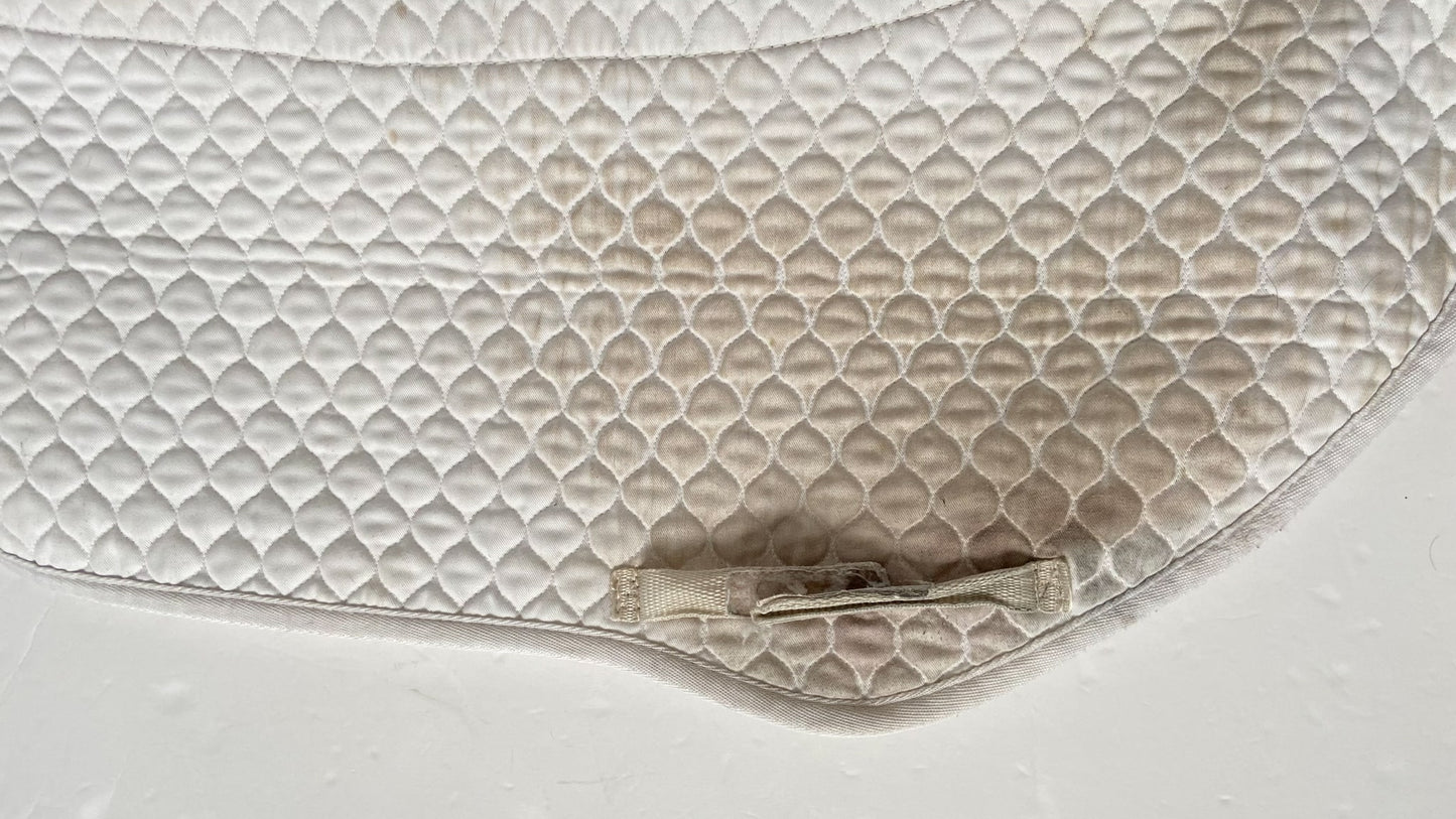 Nuumed HiWither Wool Close Contact Saddle Pad - White - Medium (16" - 17")