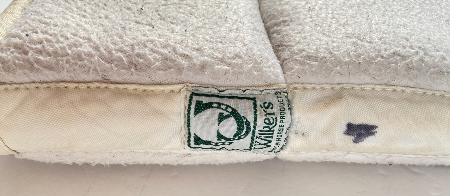 Wilker's Fleece Half Pad - White - 16"-17"