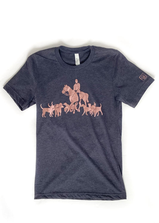 Equine & Design Hunt Tee - Navy - XL