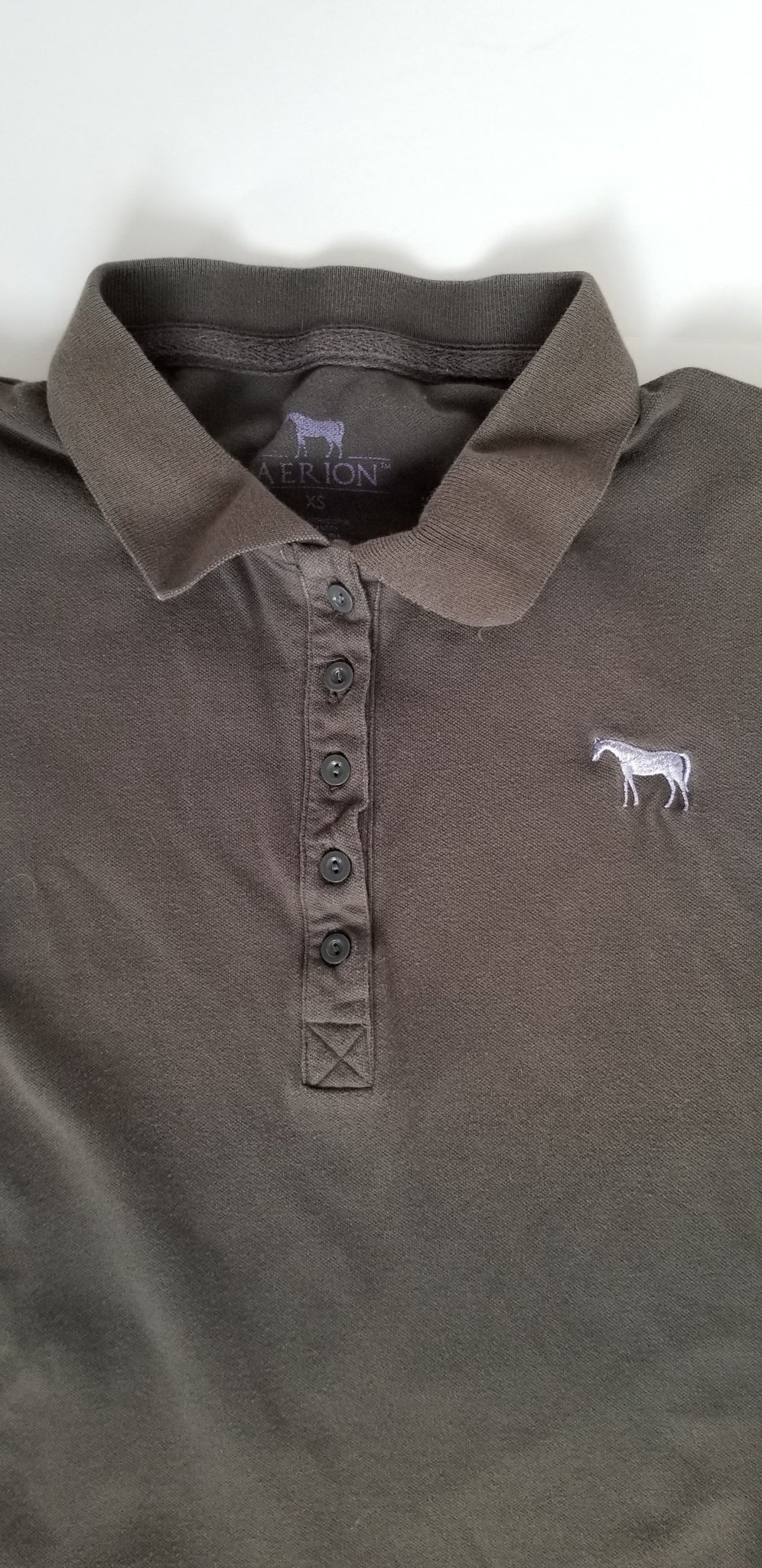 Aerion Pique Polo Shirt - Brown - Women's XS