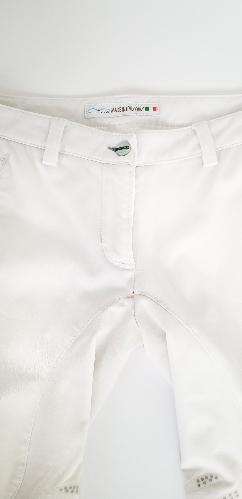 Animo Knee Grip Breeches - White - Women's 28