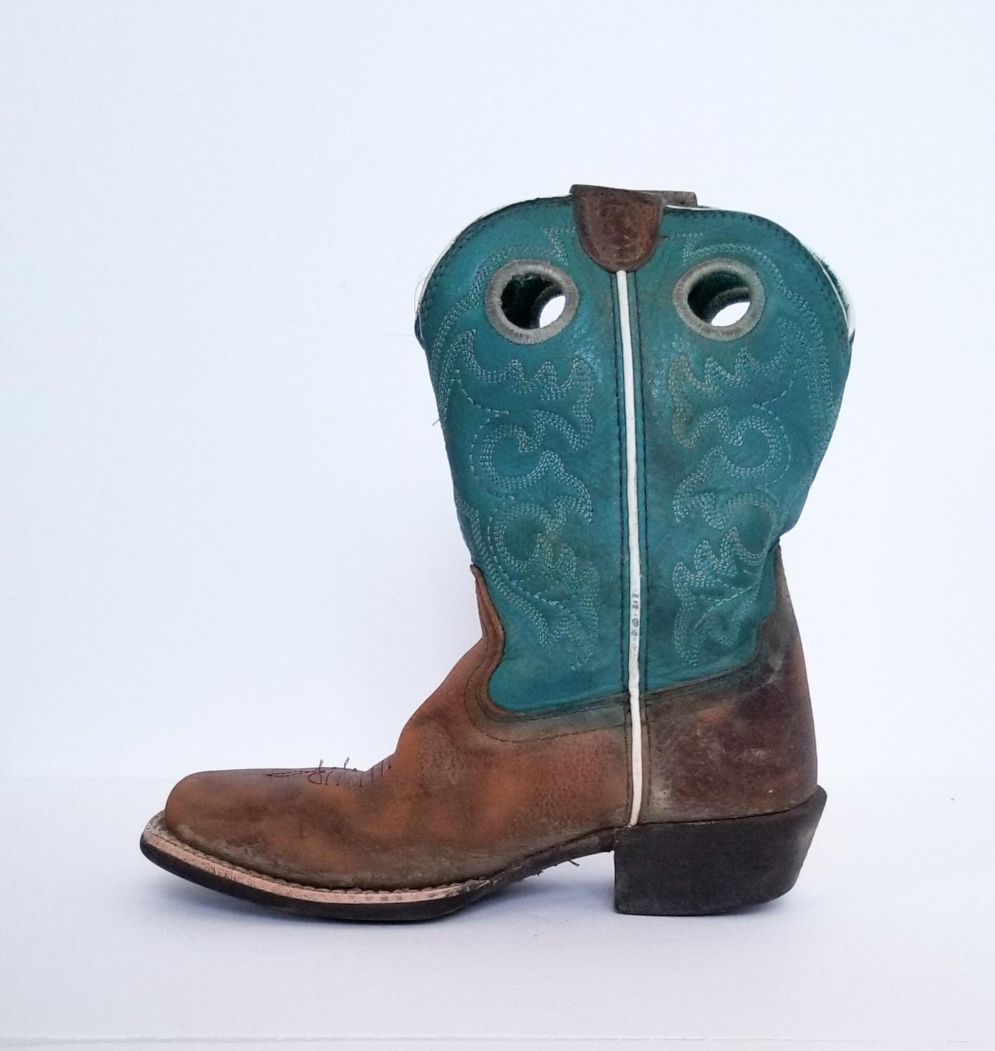 Ariat Blue Cowboy Boots - Brown - Youth 12
