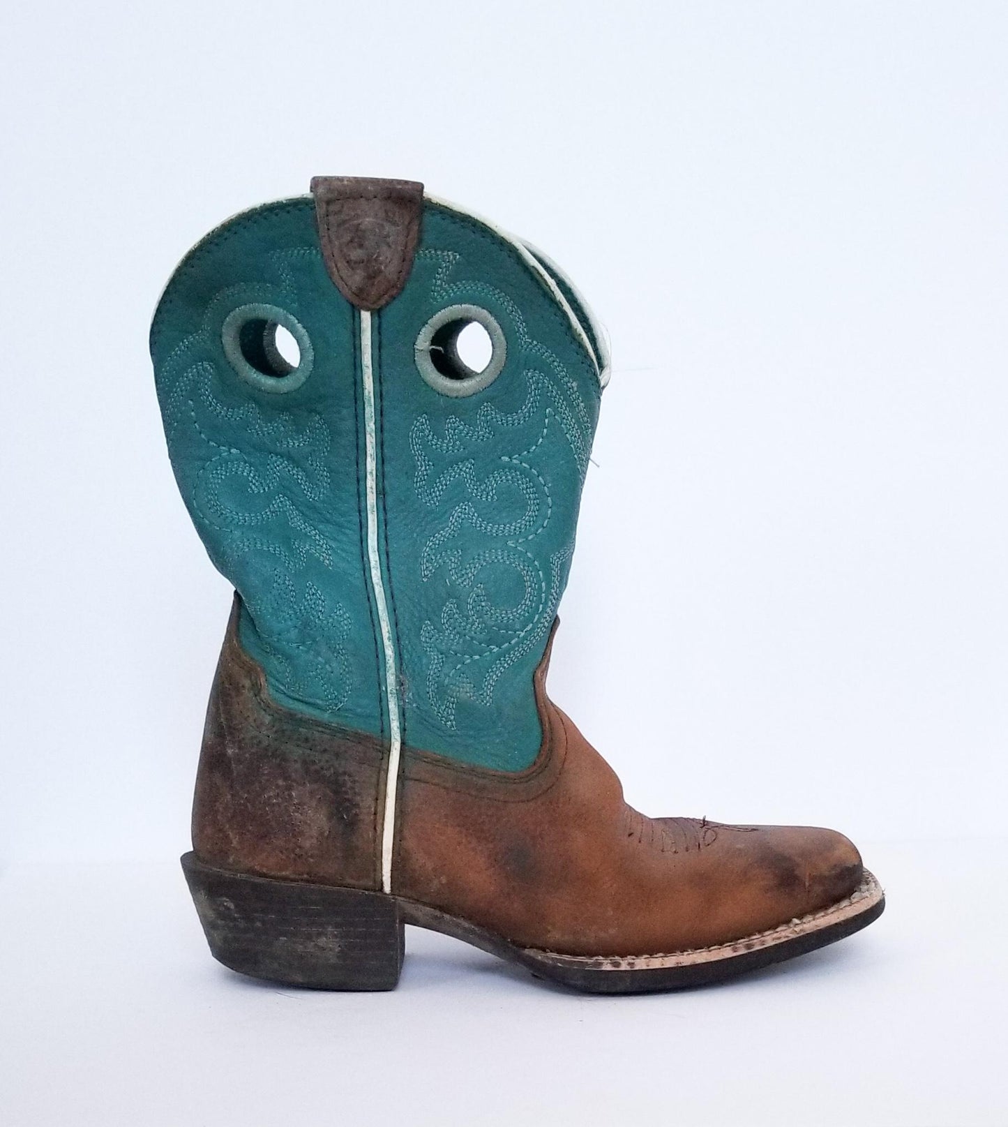 Ariat Blue Cowboy Boots - Brown - Youth 12