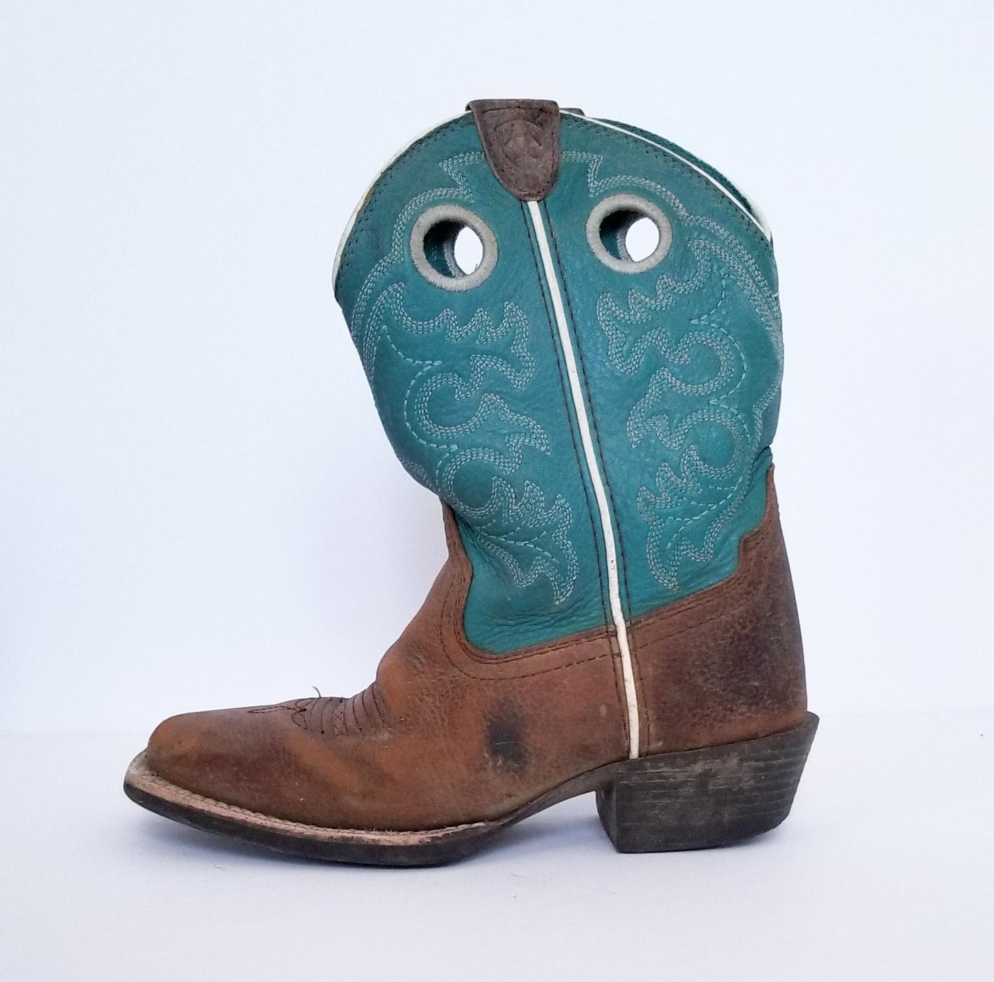 Ariat Blue Cowboy Boots - Brown - Youth 12