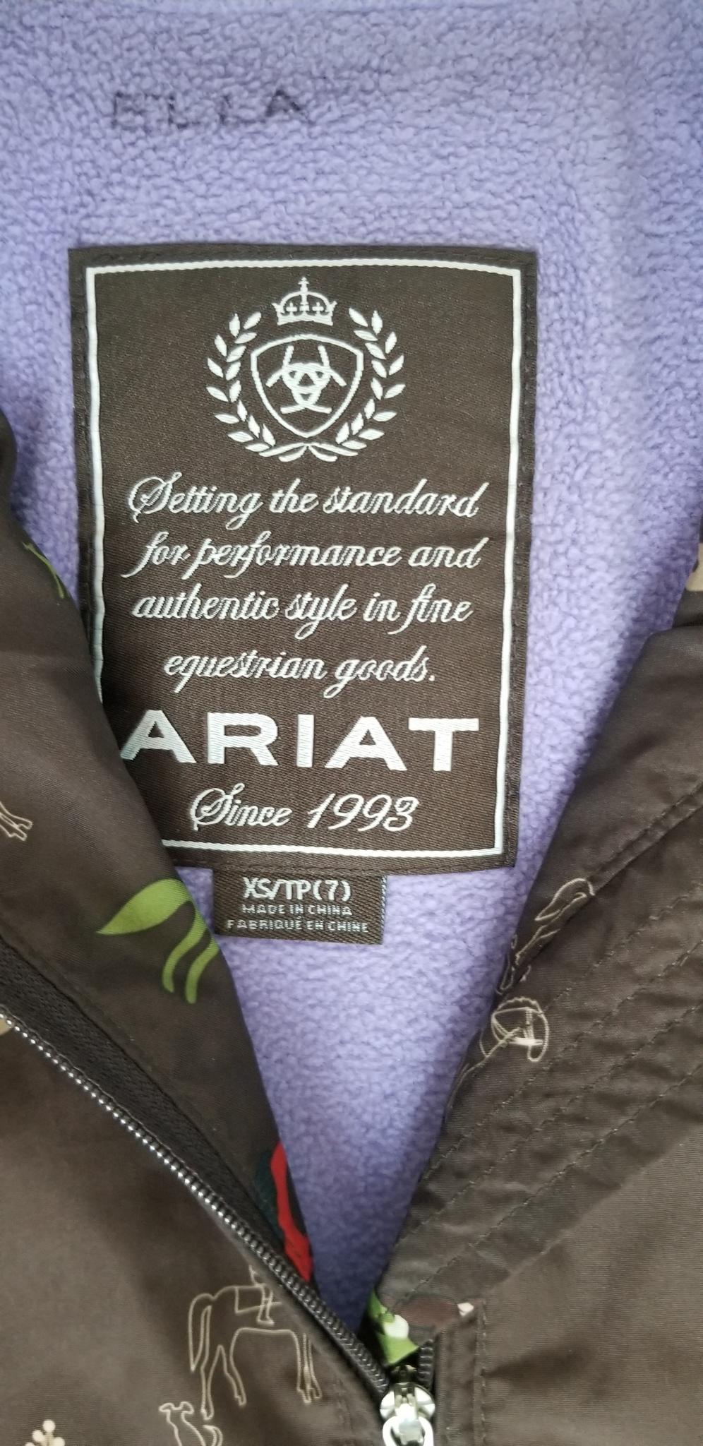 Ariat Kids Softshell Jacket - Brown - Youth XS (7)