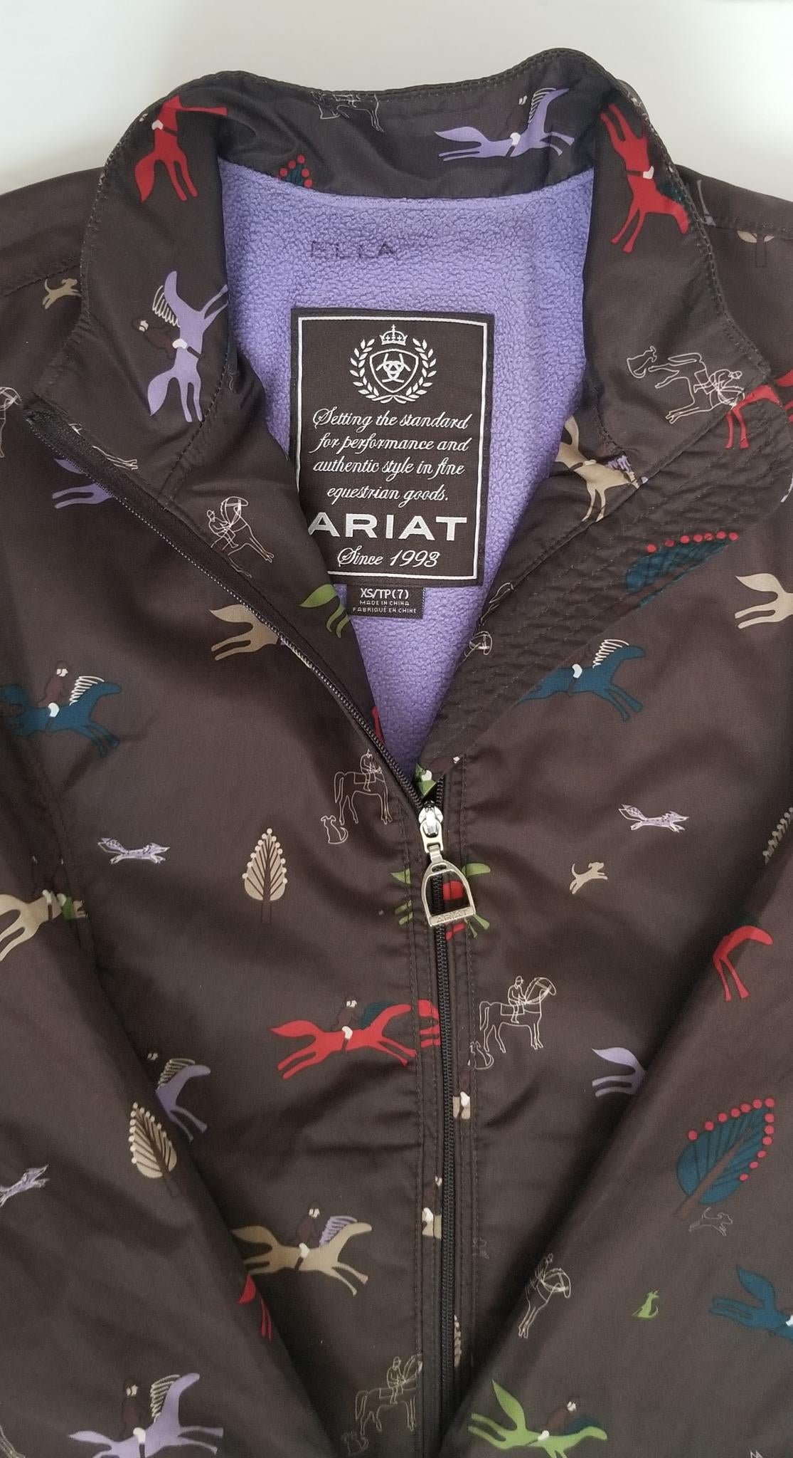 Ariat Kids Softshell Jacket - Brown - Youth XS (7)