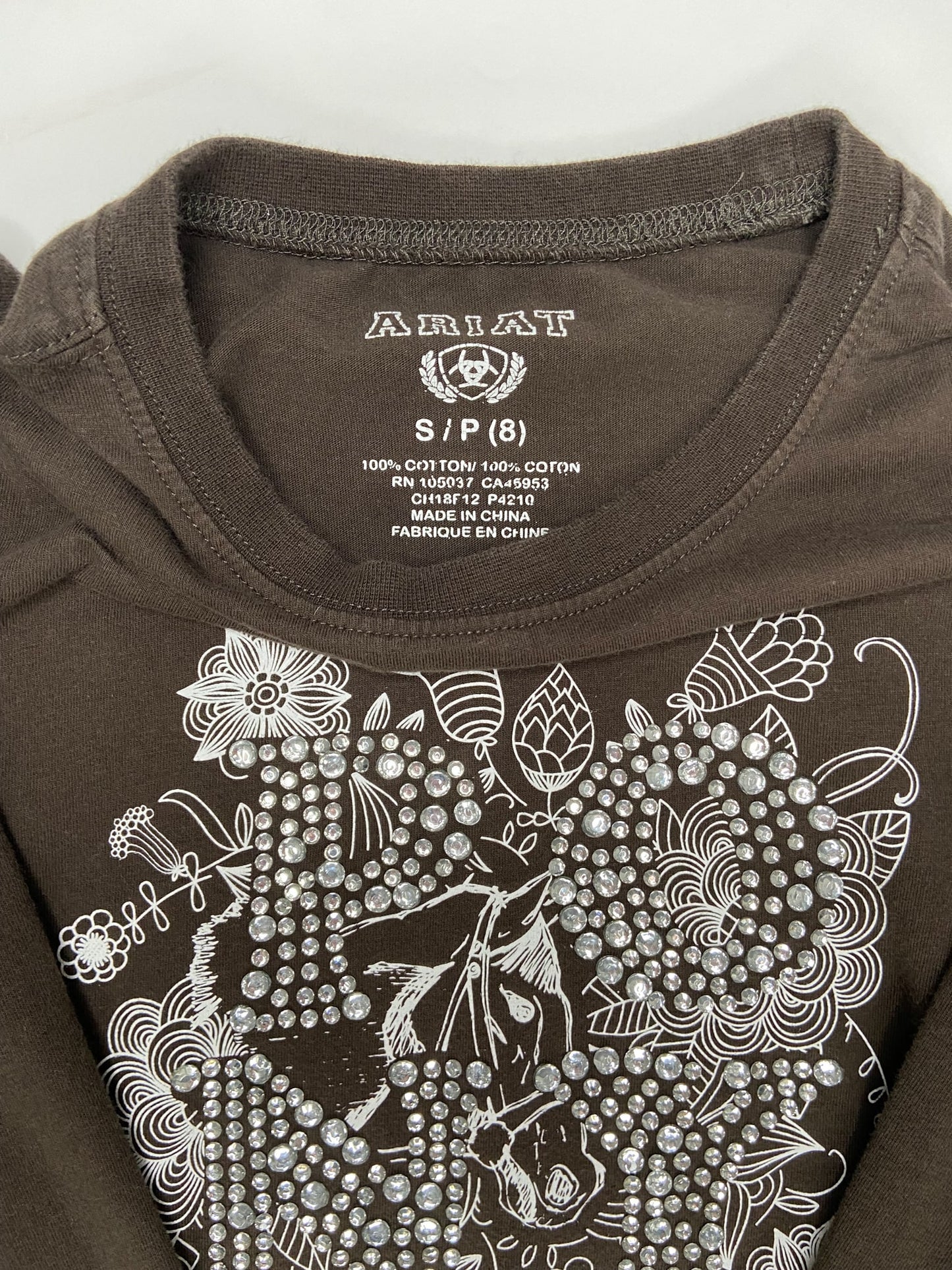 Ariat Long Sleeve Shirt - Brown - Youth Small