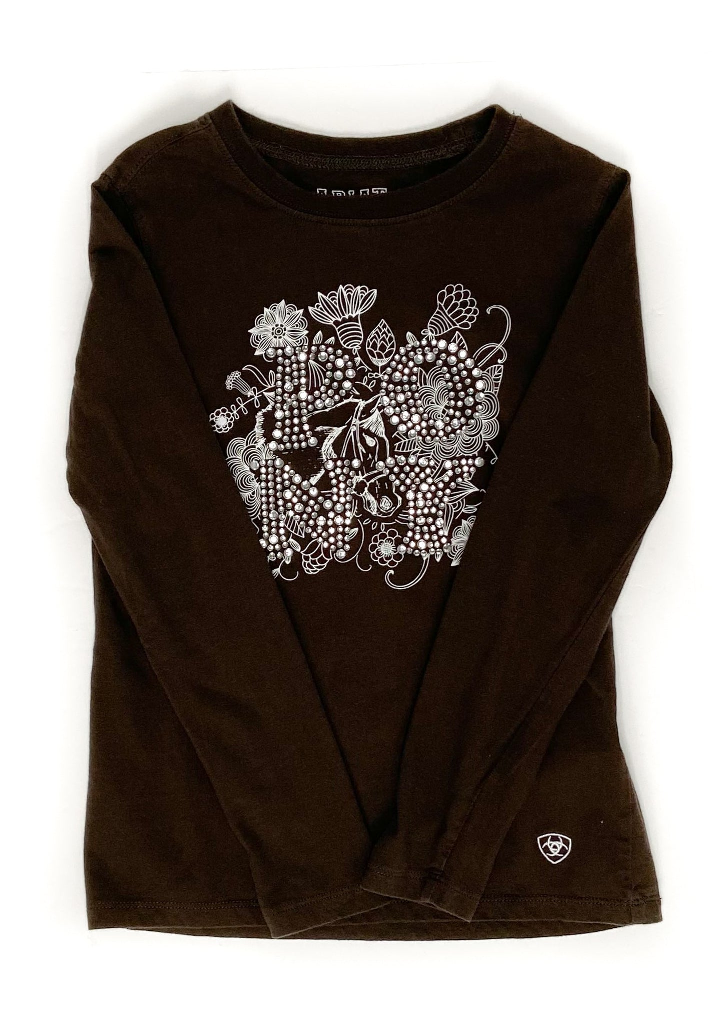 Ariat Long Sleeve Shirt - Brown - Youth Small