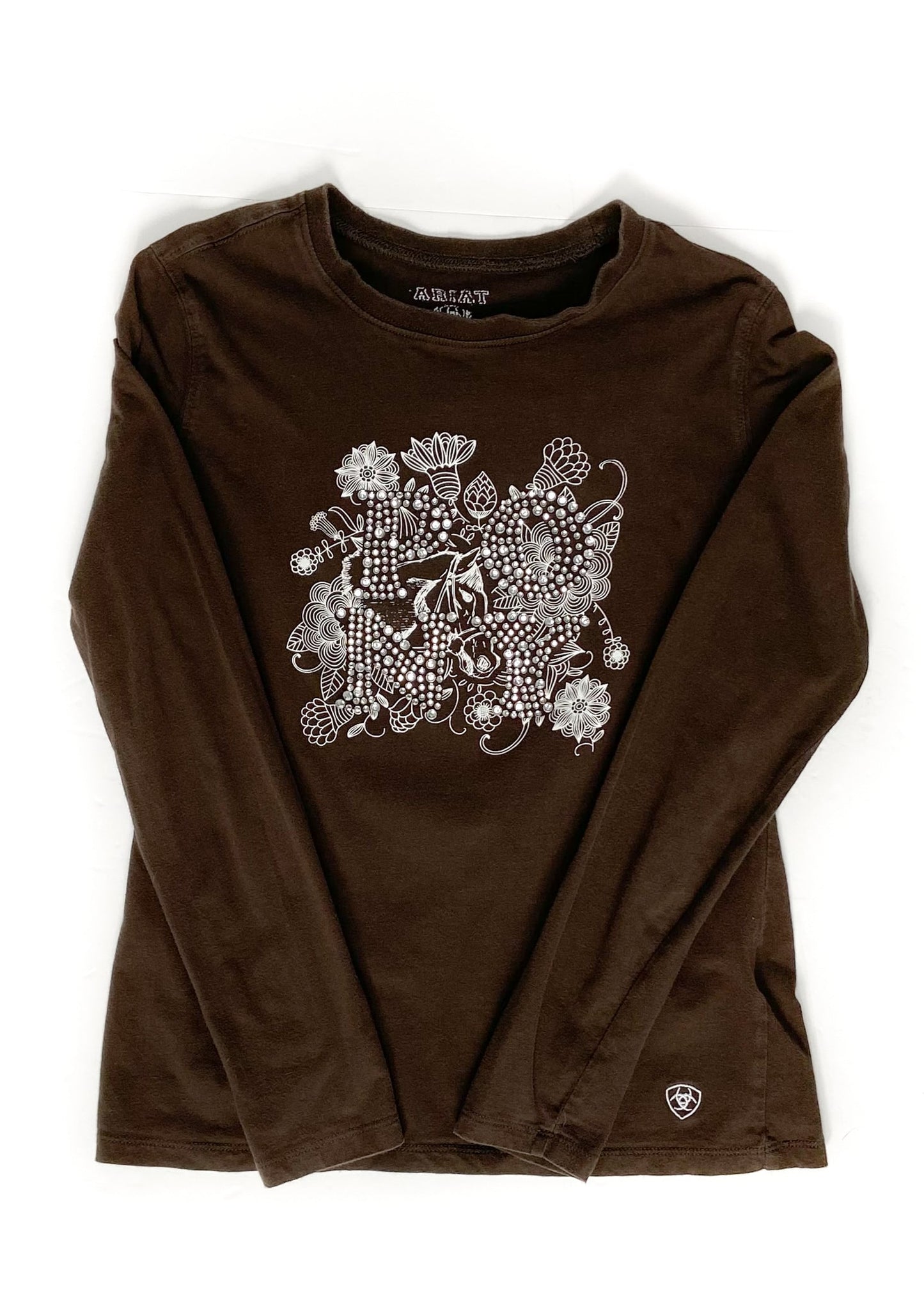 Ariat Long Sleeve Shirt - Brown - Youth XL