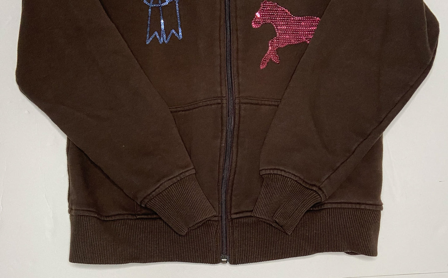 Ariat Zip Up Hoodie - Brown - Youth XL