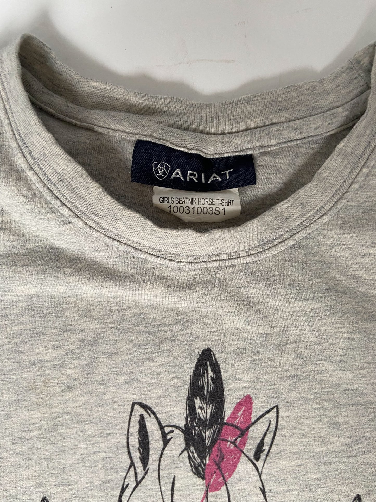 Ariat Short Sleeve Shirt - Grey - Youth Large