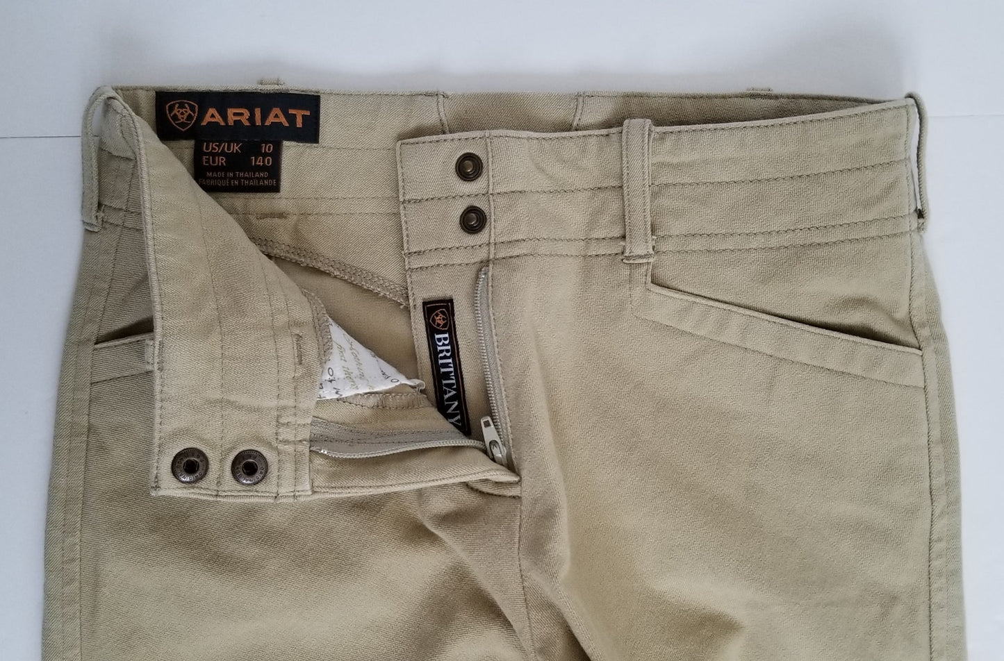 Ariat Brittany Jodhpurs - Tan - Youth 10