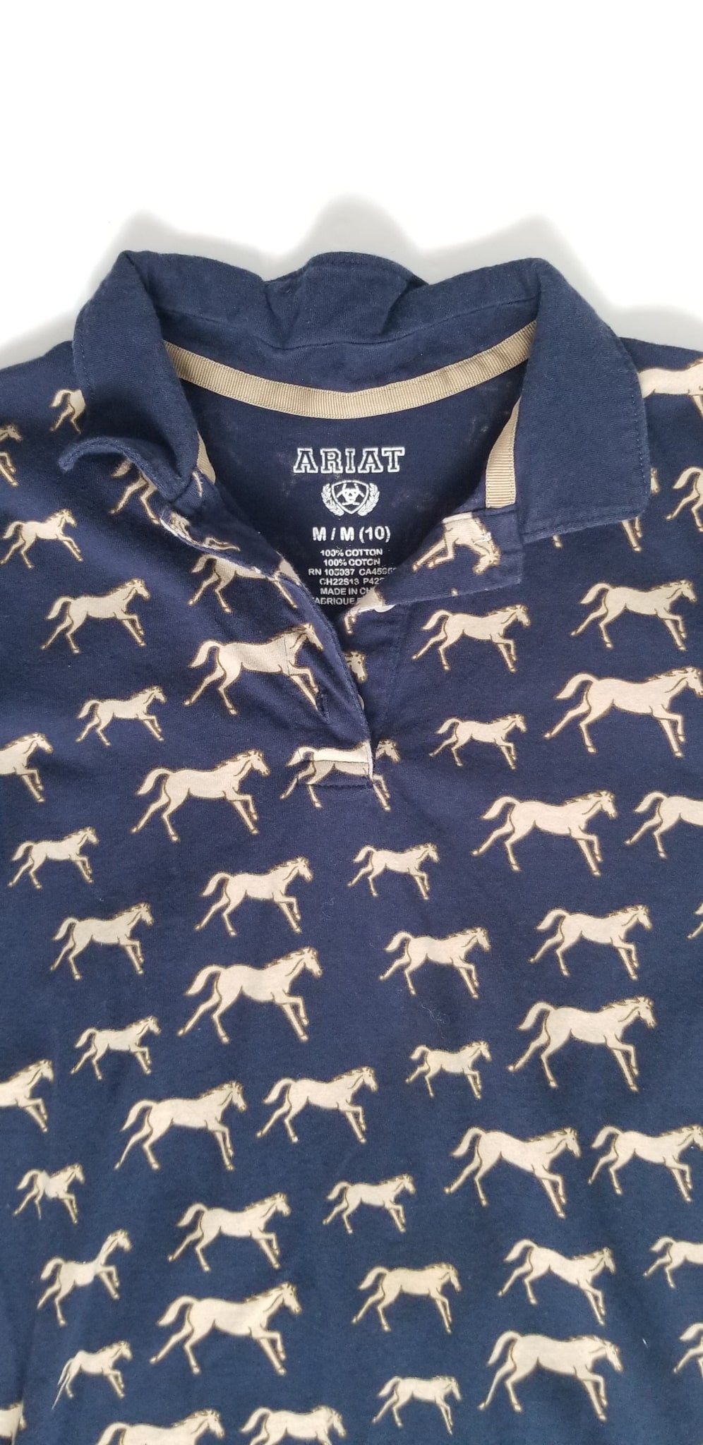 Ariat Polo Shirt - Navy - Youth Medium