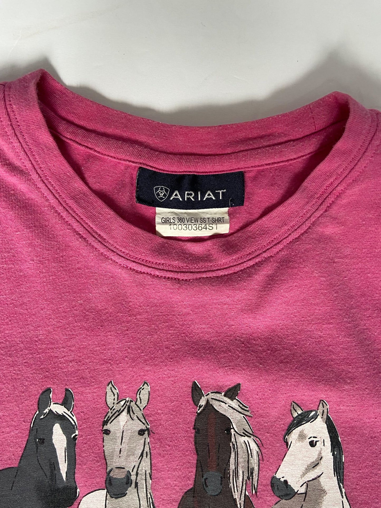 Ariat Short Sleeve Shirt - Pink - Youth Large