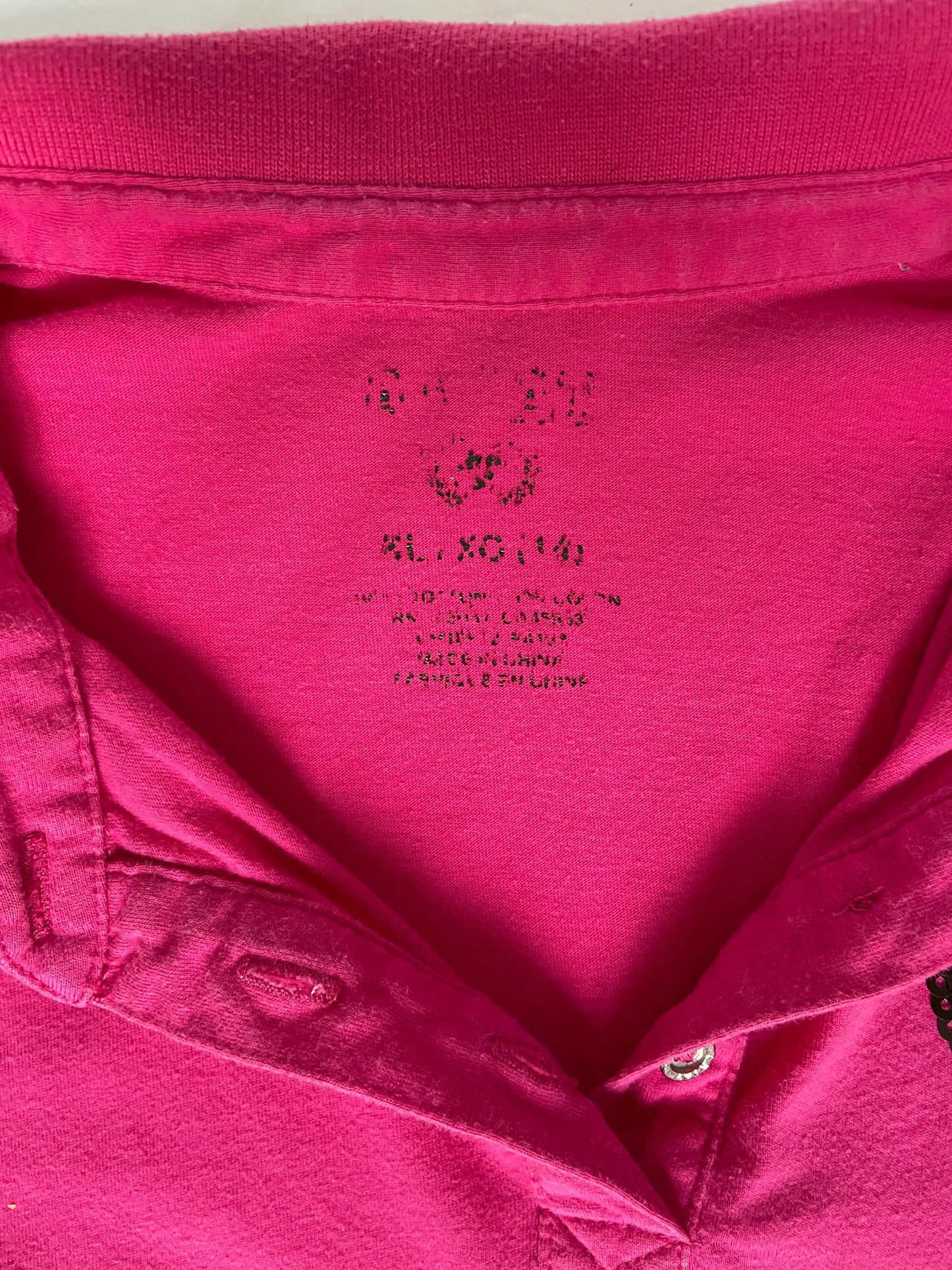 Ariat Long Sleeve Polo Shirt - Pink - Youth XL