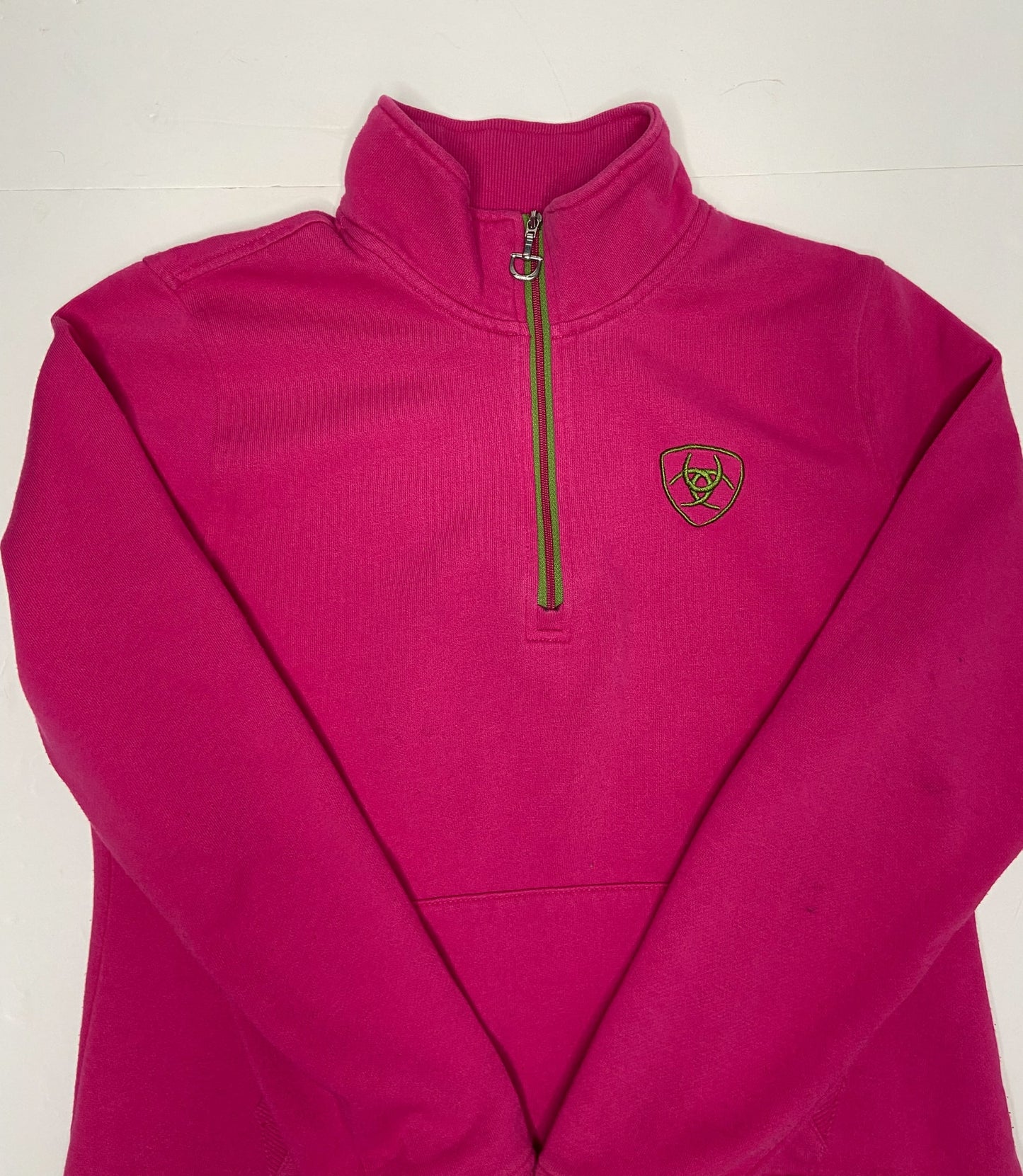 Ariat Quarter Zip Sweater - Pink - Youth XL
