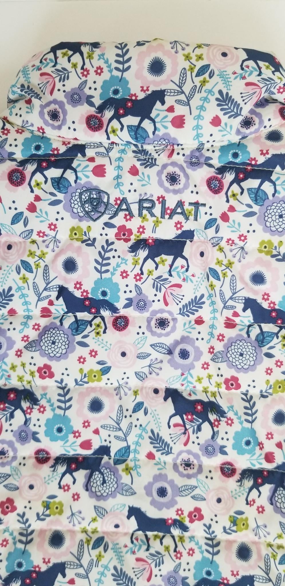 Ariat Kids Reversible Vest - Pink - Youth Medium