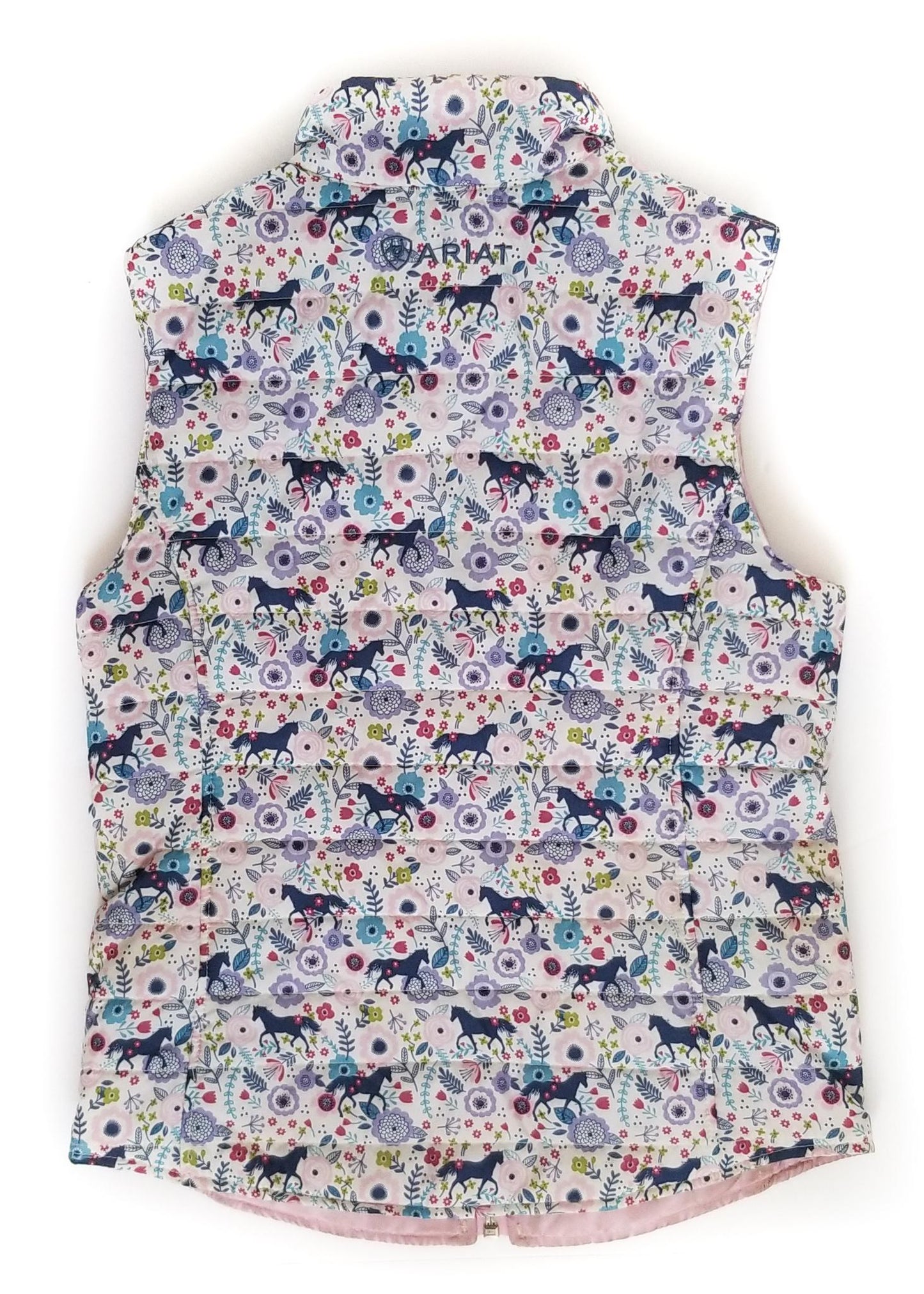 Ariat Kids Reversible Vest - Pink - Youth Medium
