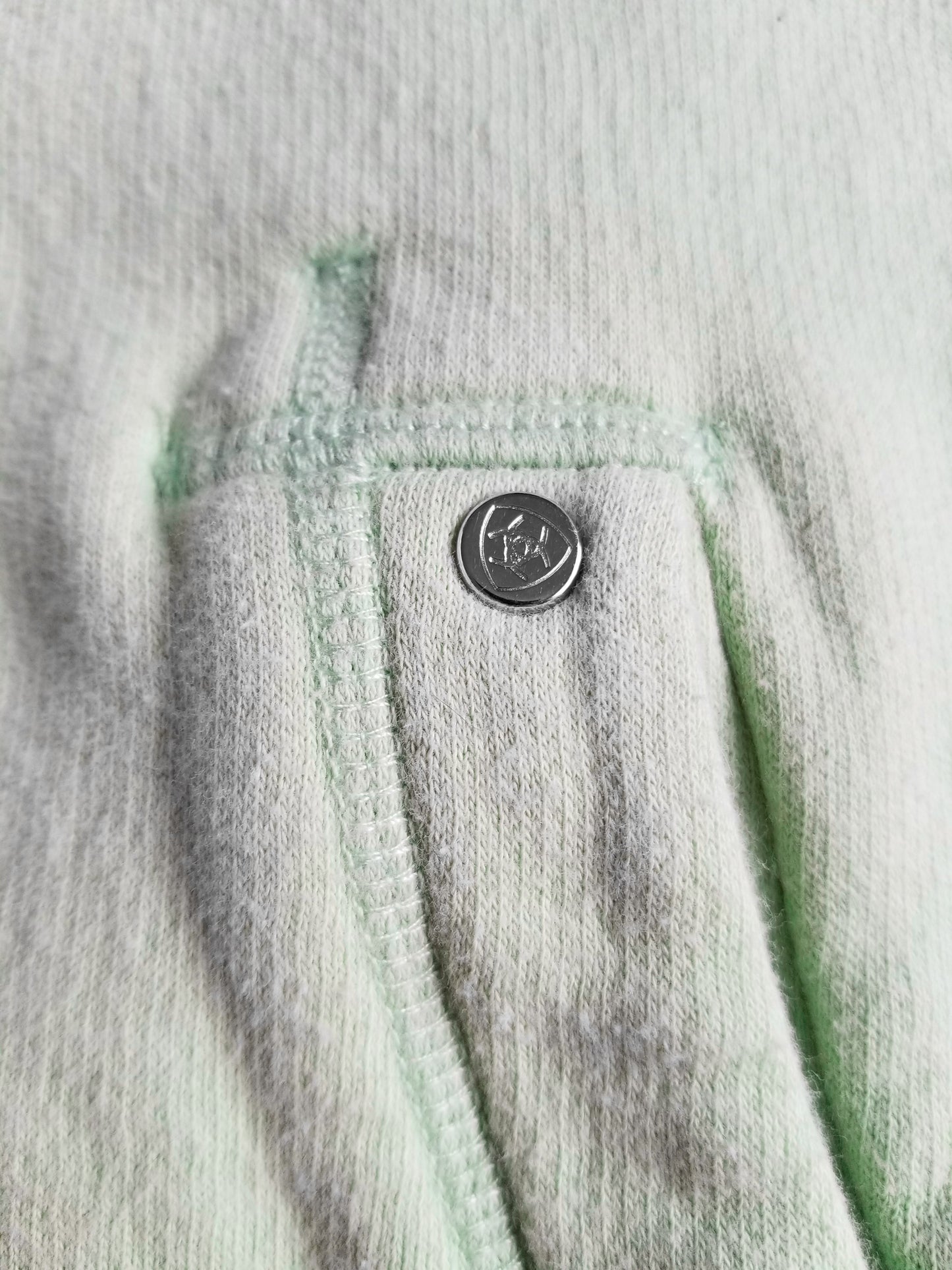Ariat Full Zip Sweater - Light Lime Green - Women's Small