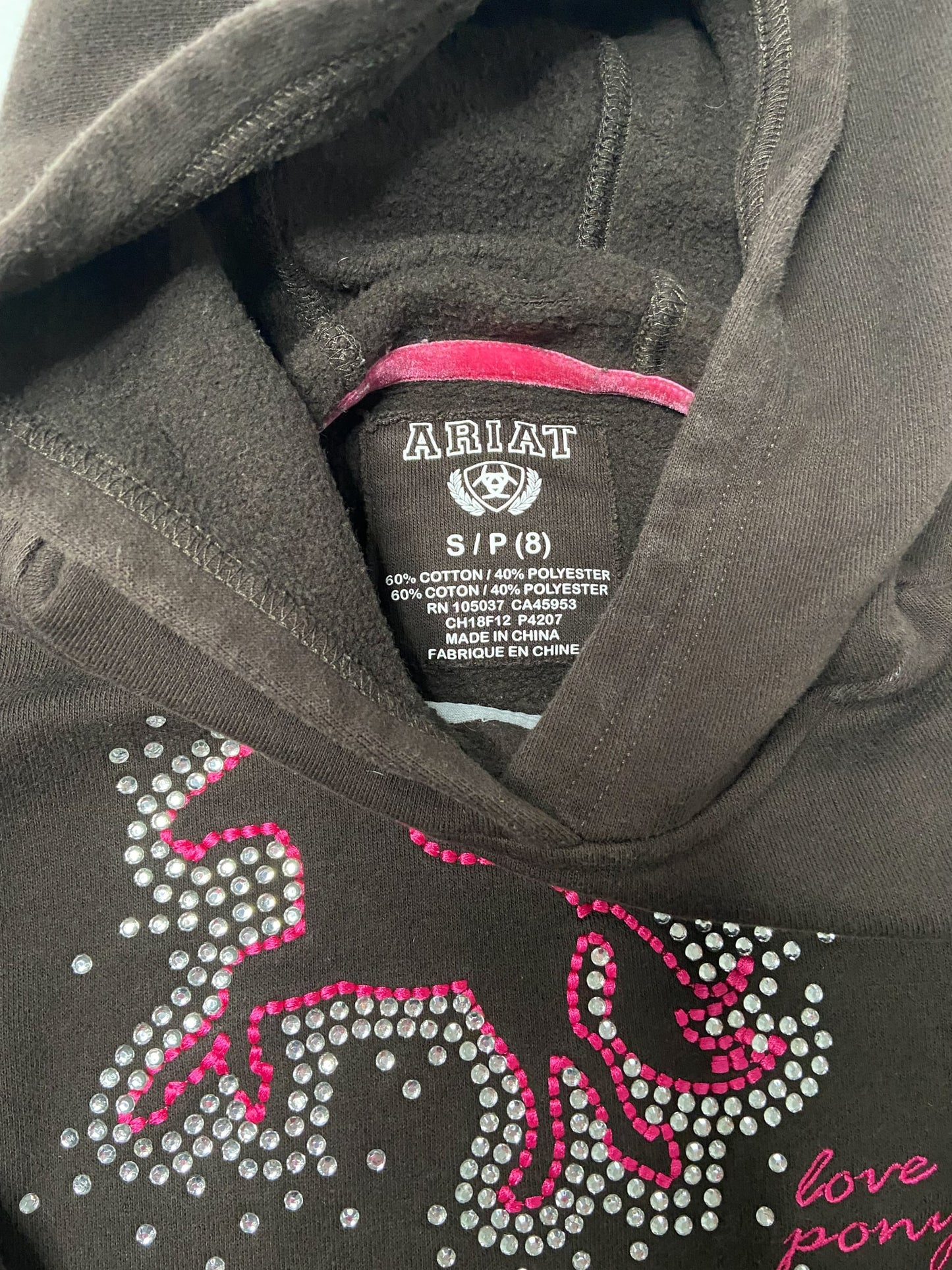 Ariat Pull Over Hoodie - Brown - Youth Small