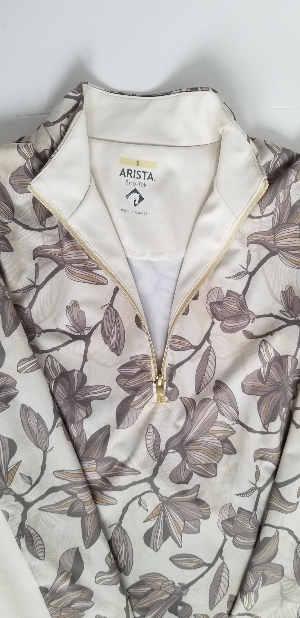 Arista Long Sleeve Quarter Zip Sun Shirt - Magnolia Natural - Small