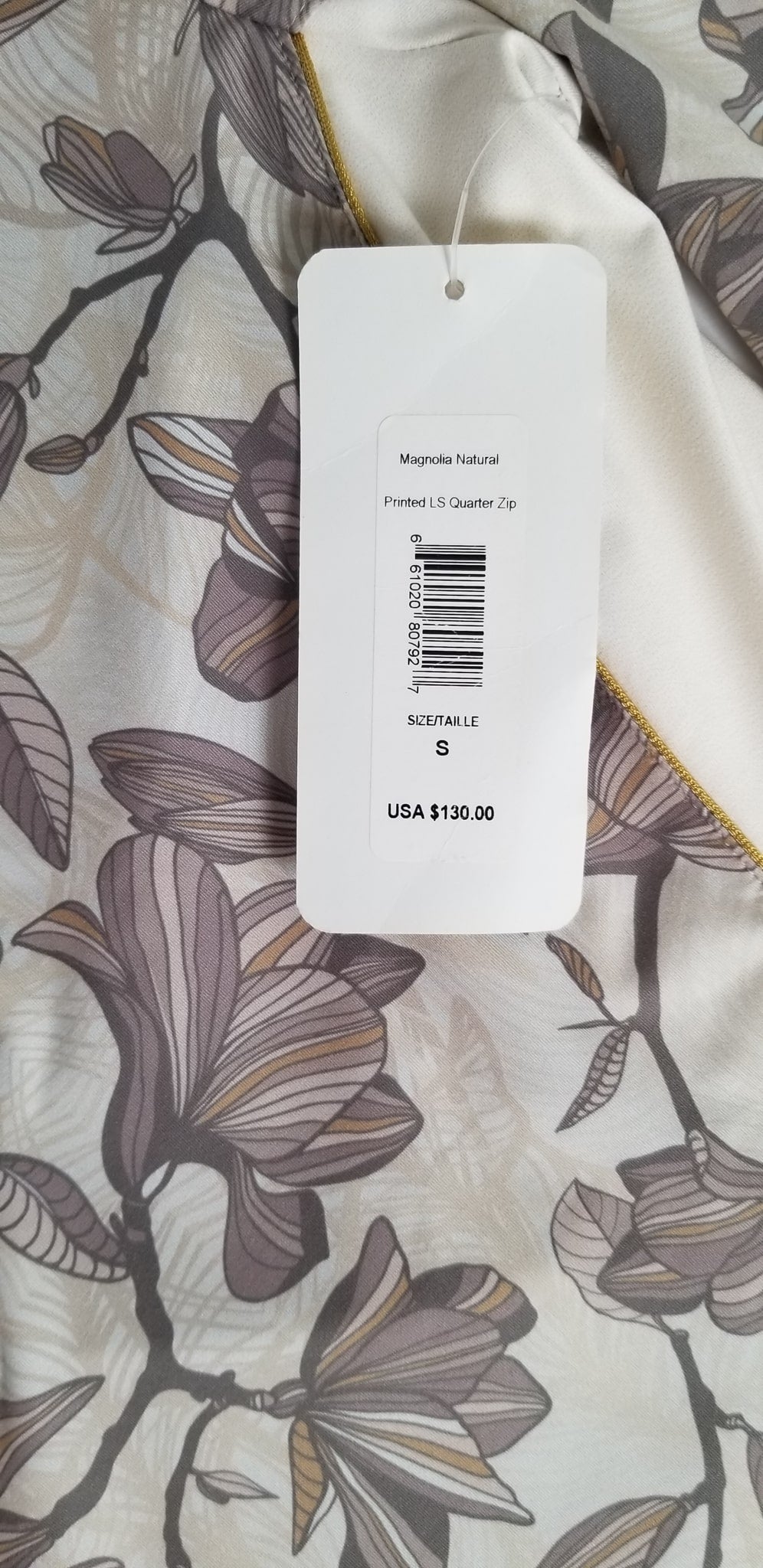 Arista Long Sleeve Quarter Zip Sun Shirt - Magnolia Natural - Small