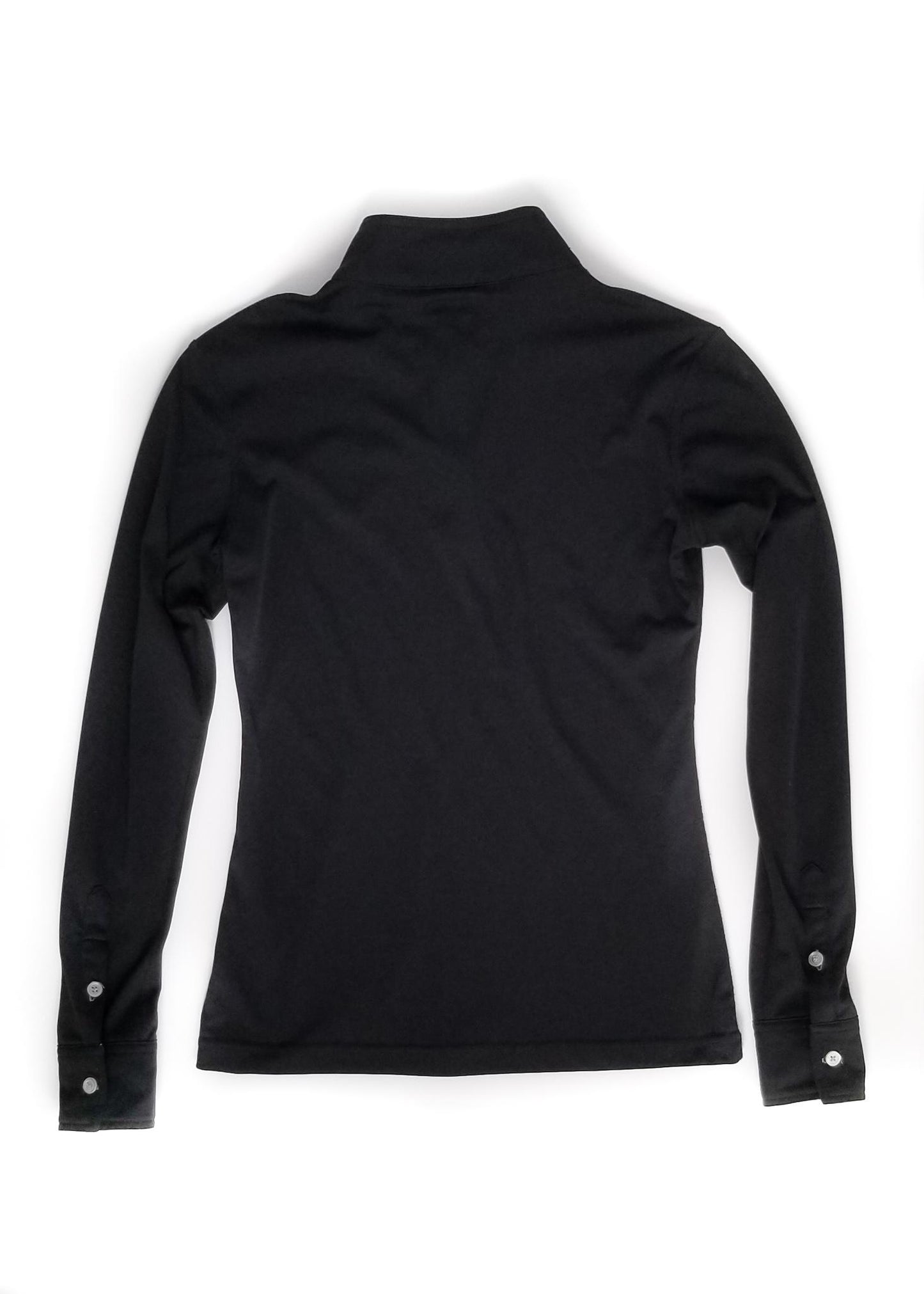 Asmar Equestrian Convertible Long Sleeve Polo - Black - Women's XS