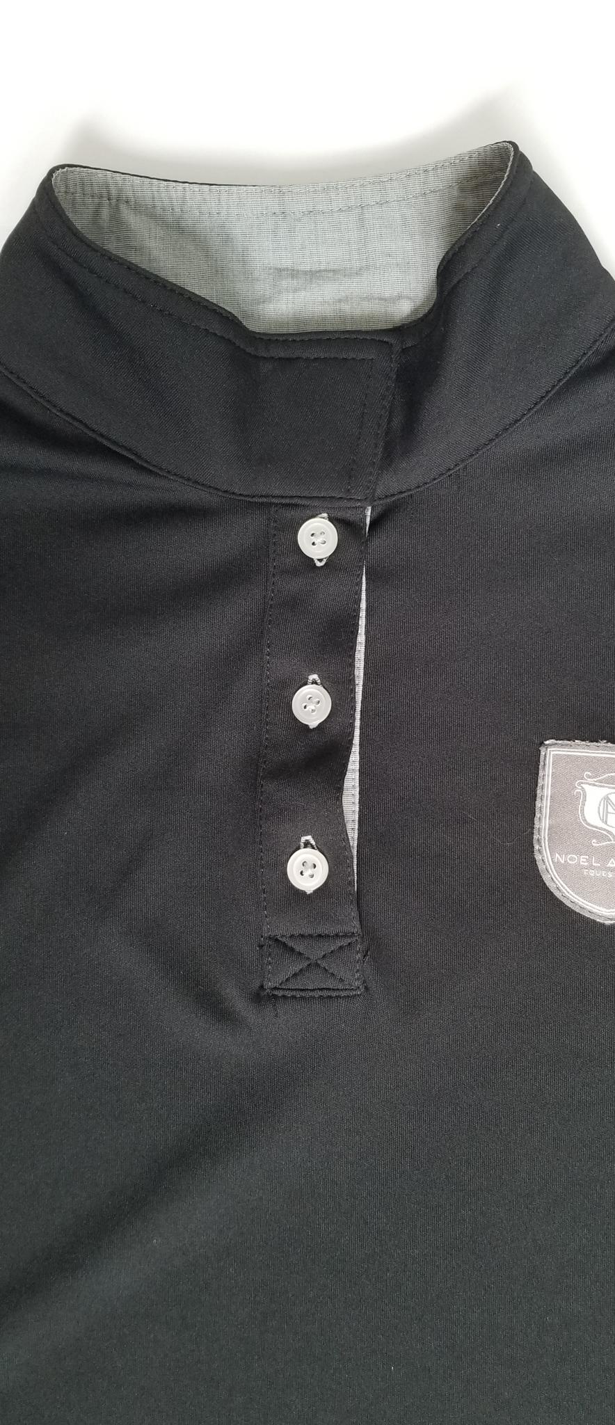 Asmar Equestrian Convertible Long Sleeve Polo - Black - Women's XS